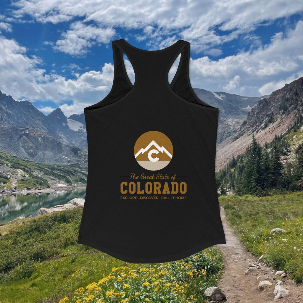 Modern F and B Gold Women's Ideal Racerback Tank