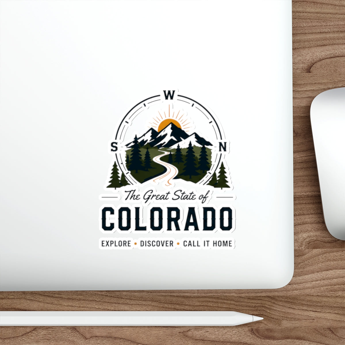 Compass Die-Cut Stickers The Great State Of Colorado