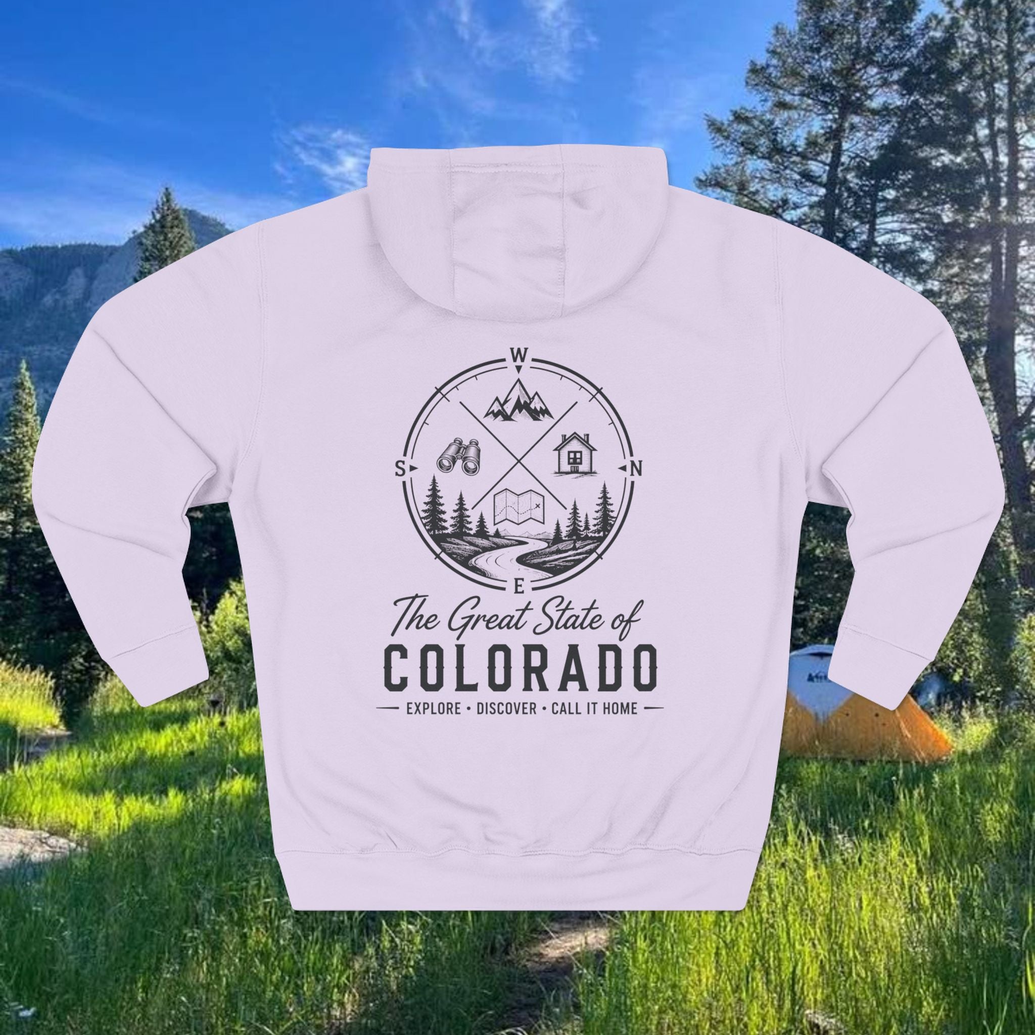 Heritage Colorado Adventure Hoodie — The Great State of Colorado Graphic