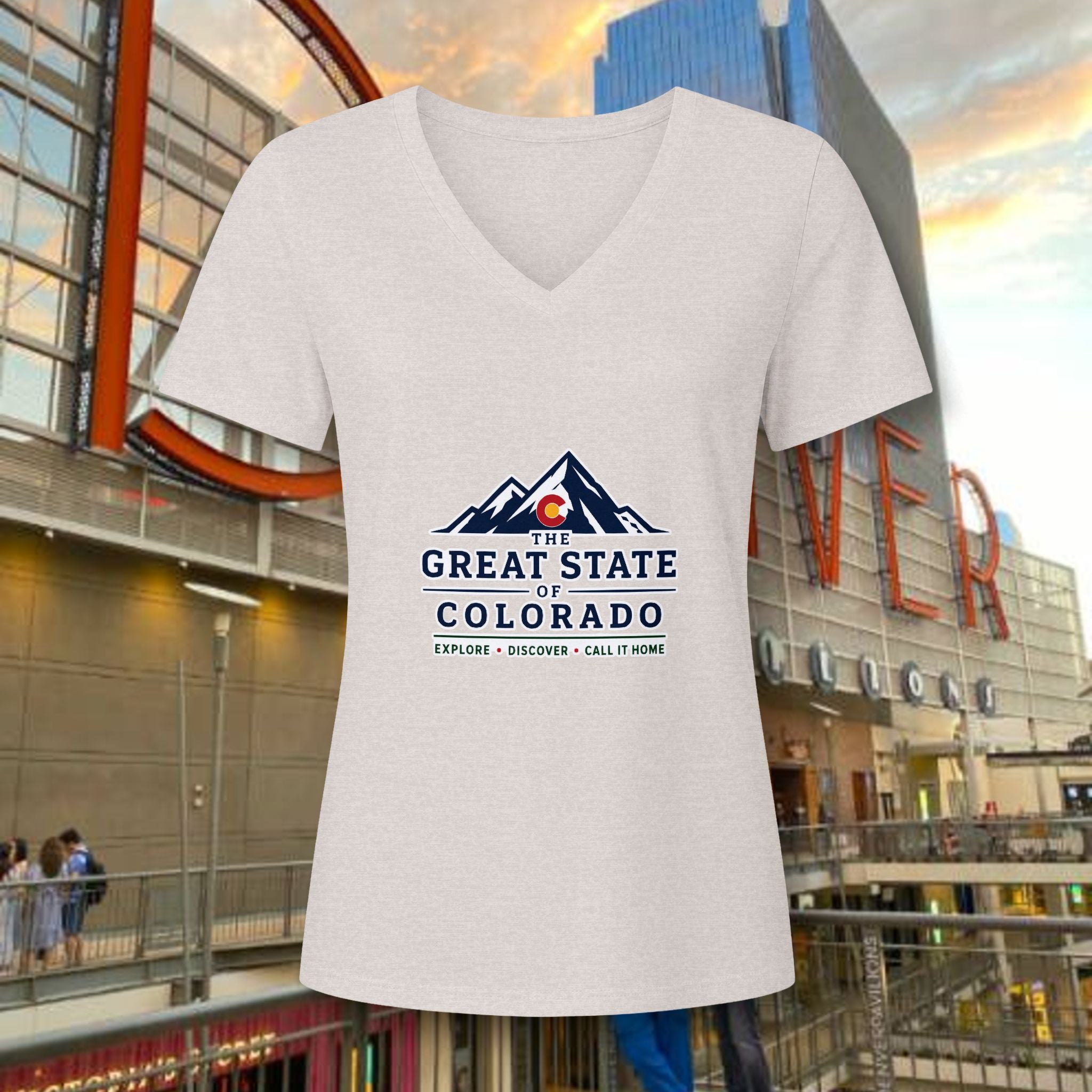 Classic Women's Relaxed Heather CVC V-Neck Tee