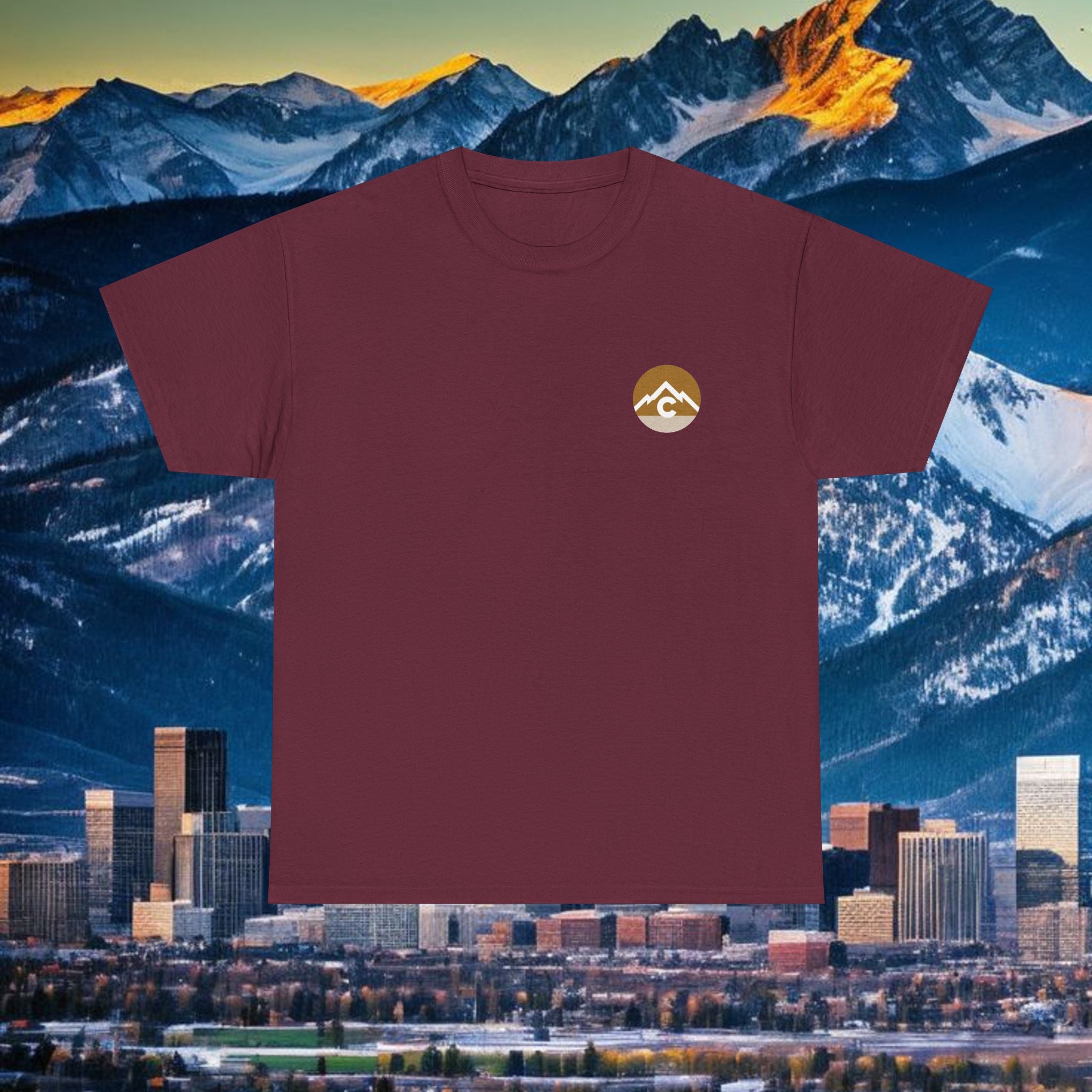 Modern - Gold Logo Front and Back Design- T-Shirt