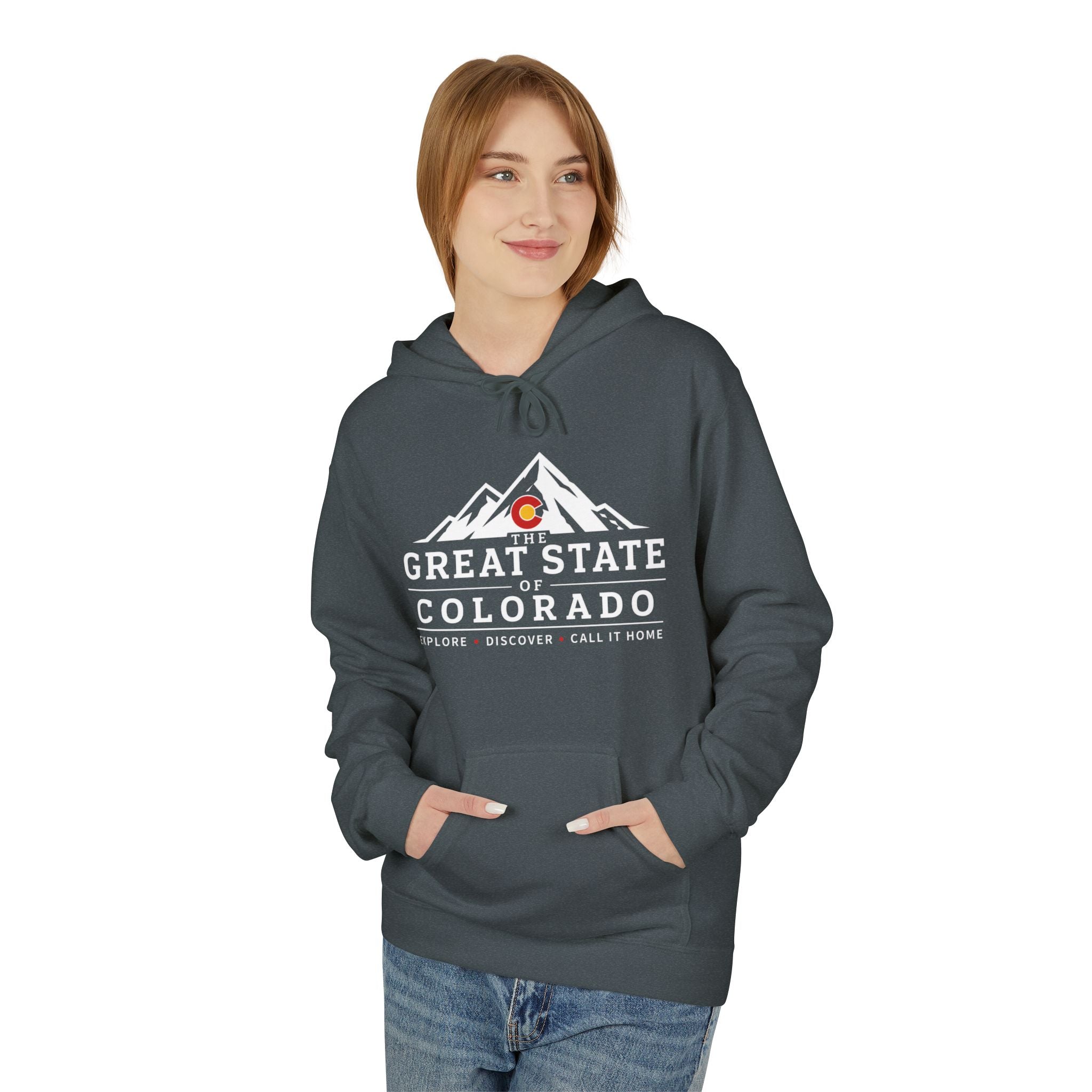 Classic Colorado Mountain Hoodie — "Great State  Of Colorado" Outdoor Adventure Pullover