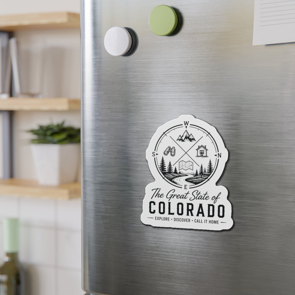 Colorado Die-Cut Magnet — The Great State of Colorado Adventure Compass