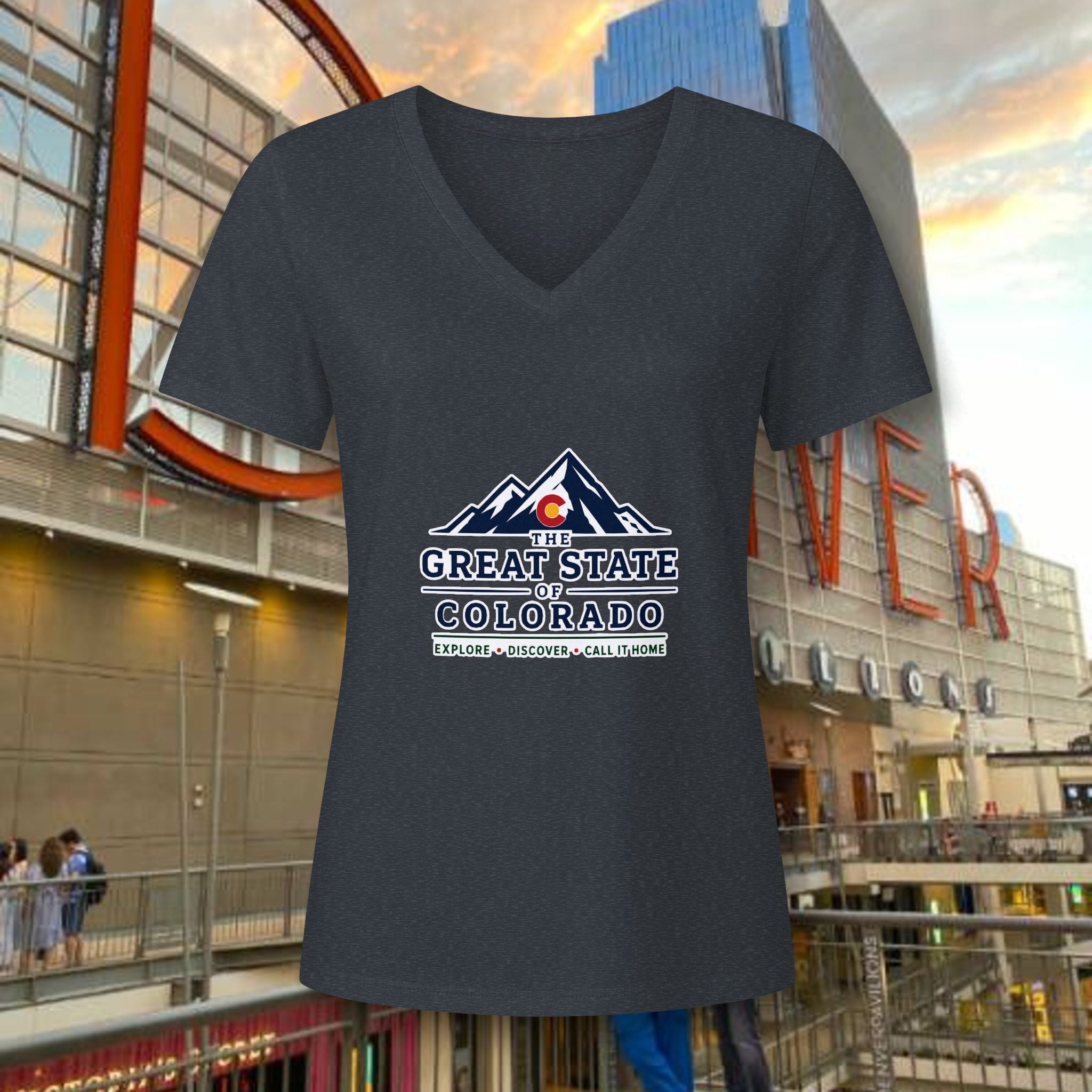 Classic Women's Relaxed Heather CVC V-Neck Tee