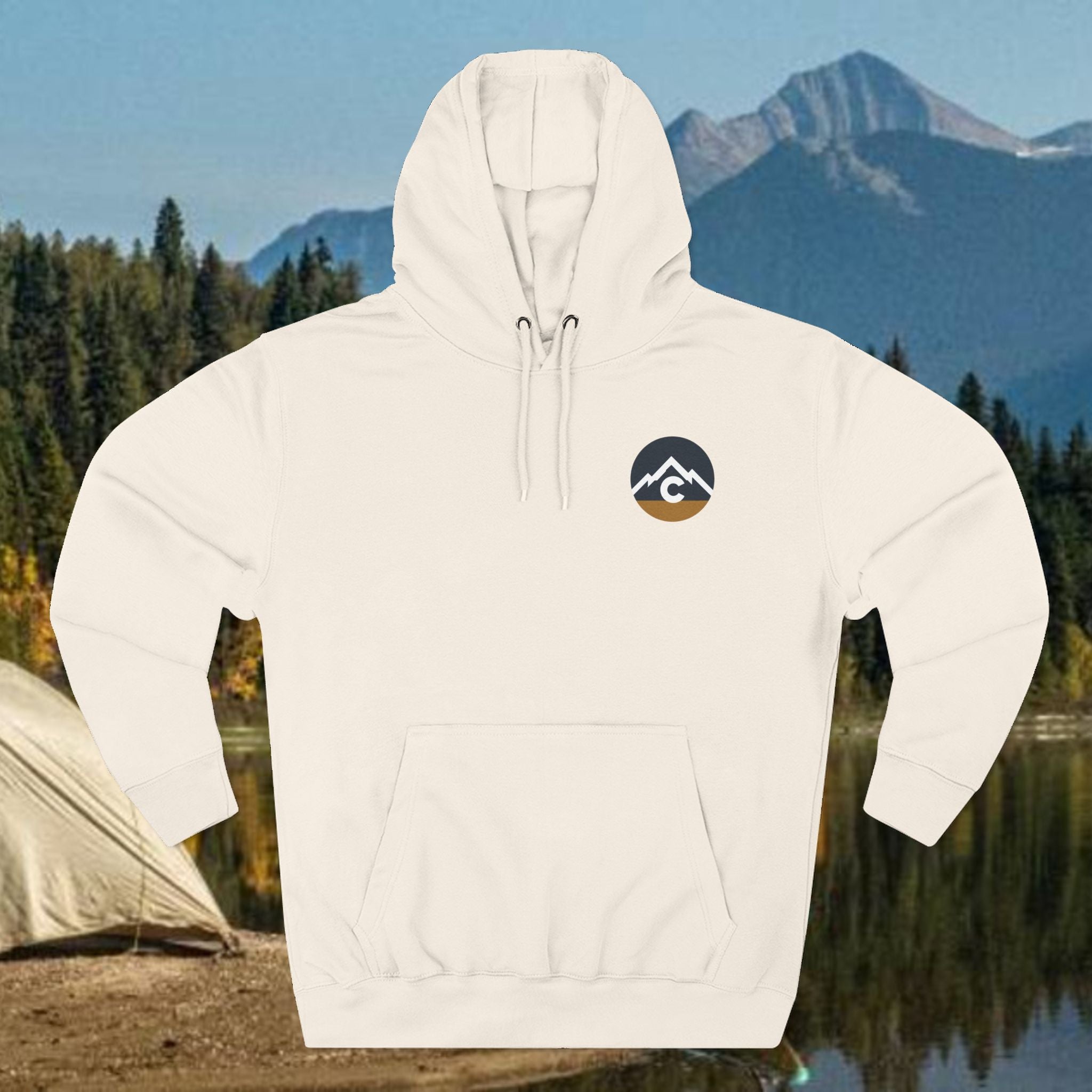 Modern Colorado Mountain Hoodie — "The Great State of Colorado" Fleece Pullover