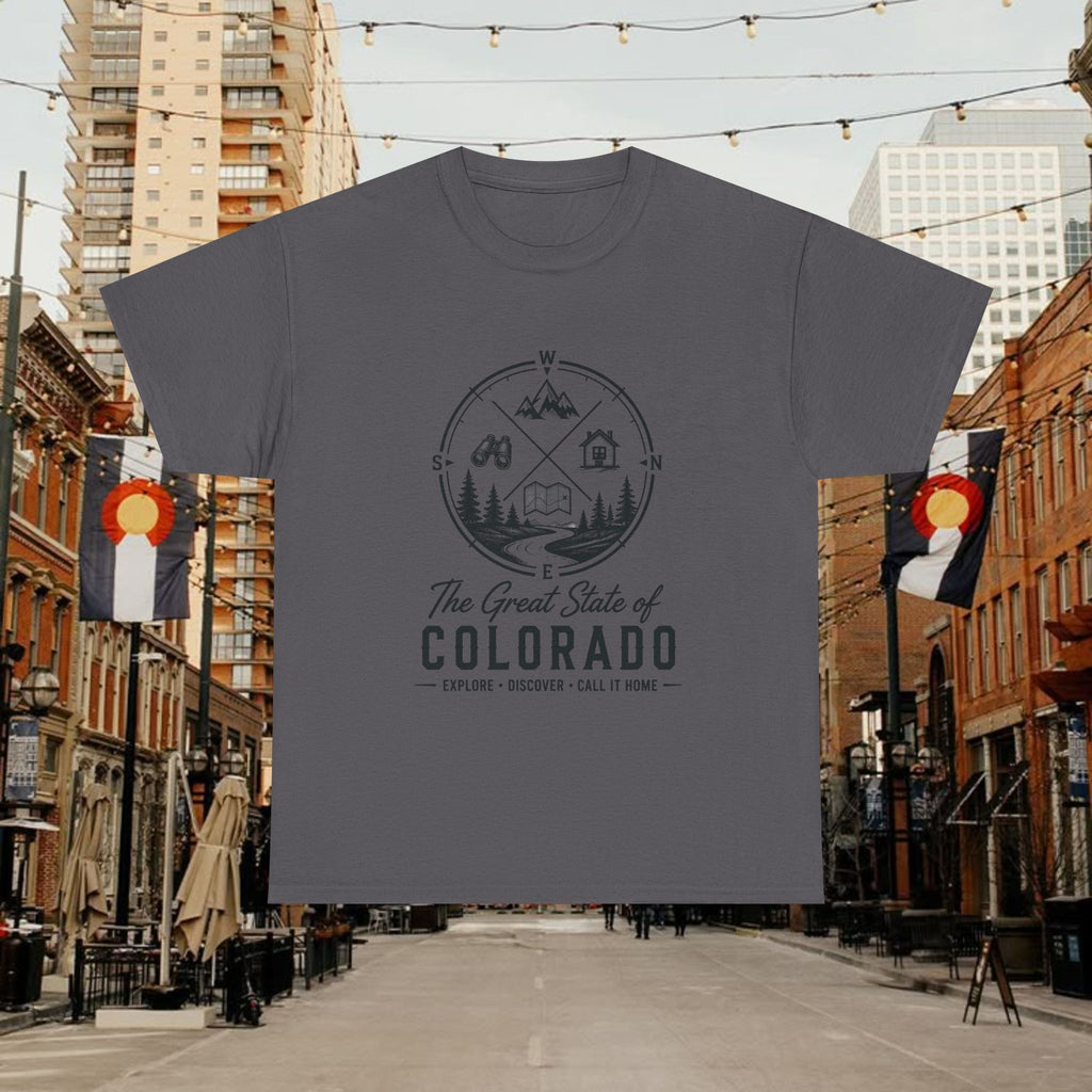 Heritage Front T-Shirt — The Great State of Colorado Explorer Tee