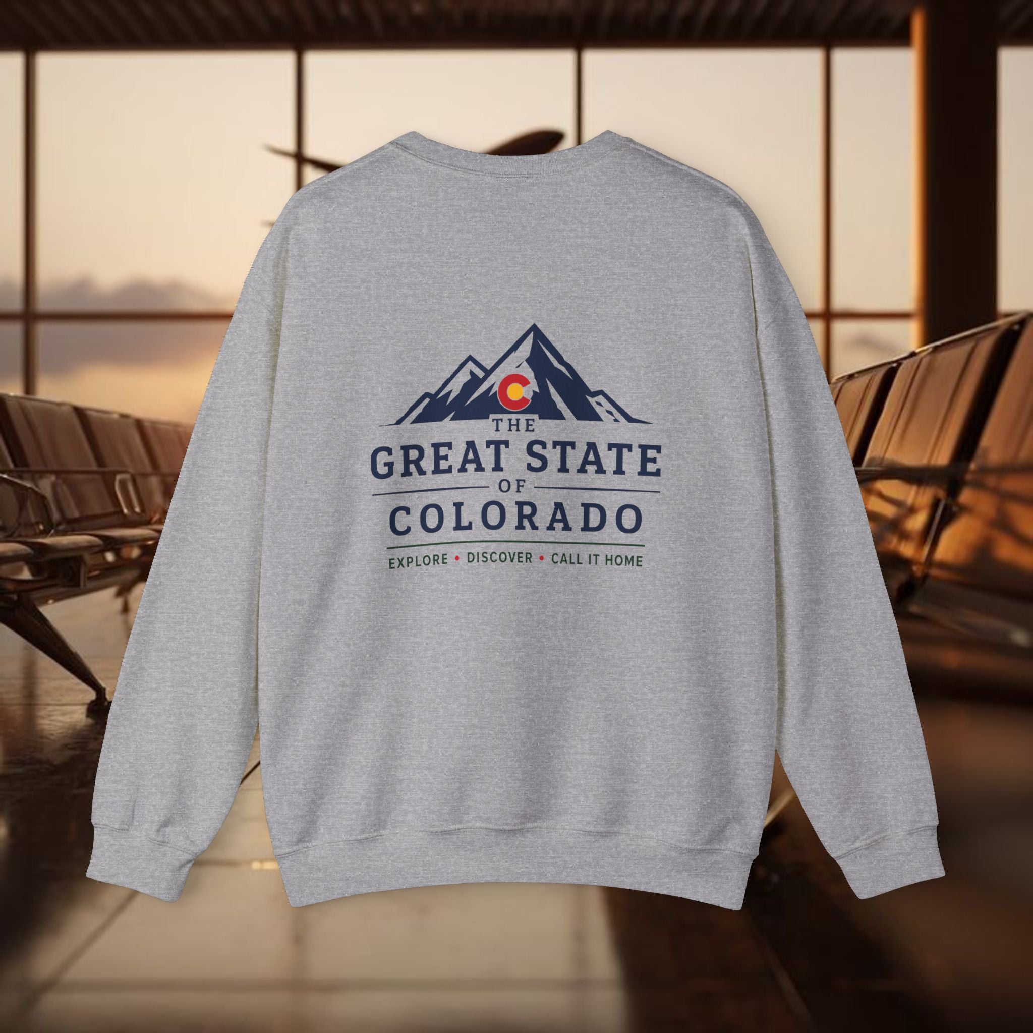Classic Colorado Back Mountain Crewneck Sweatshirt – The Great State of Colorado Back Print