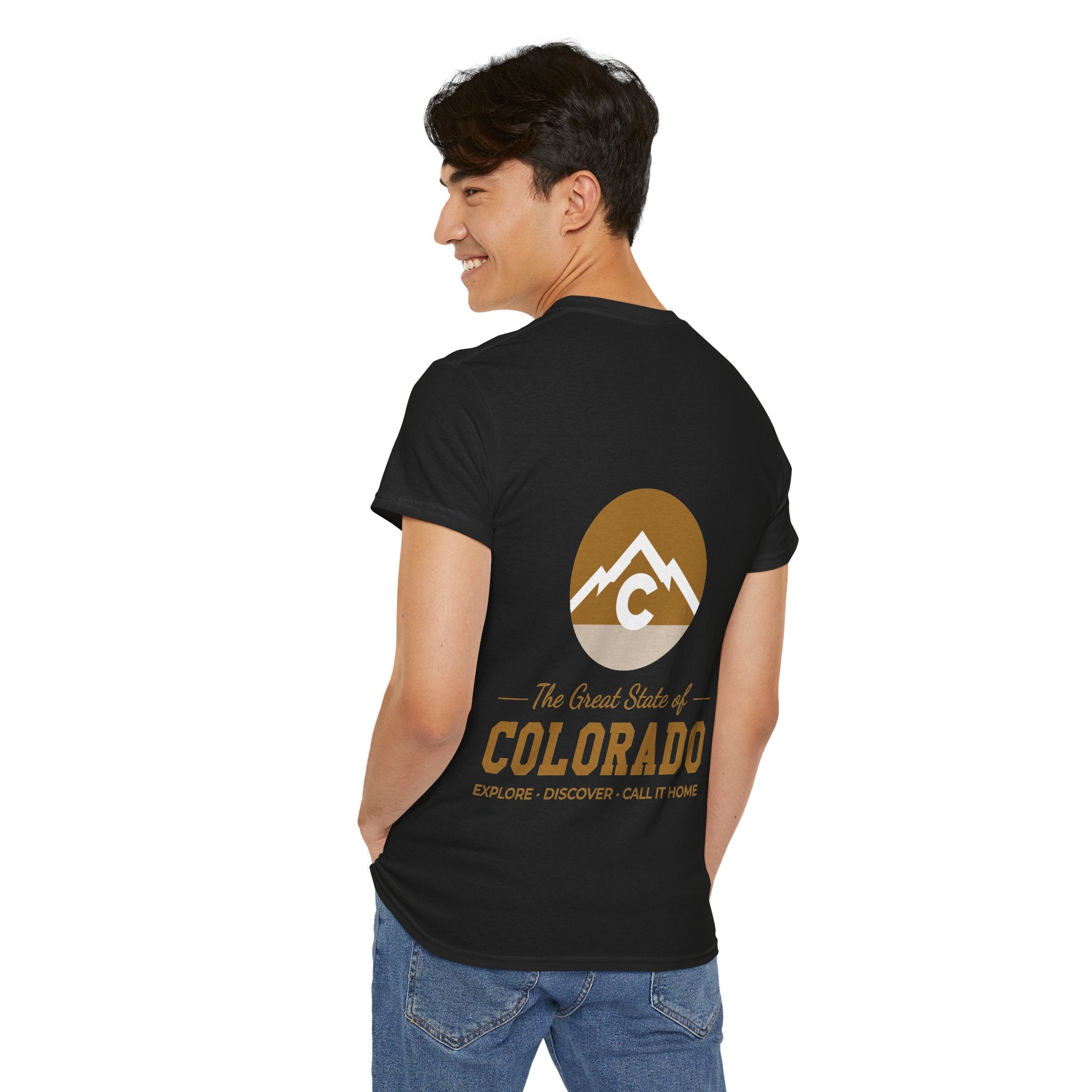 Modern - Gold Logo Front and Back Design- T-Shirt