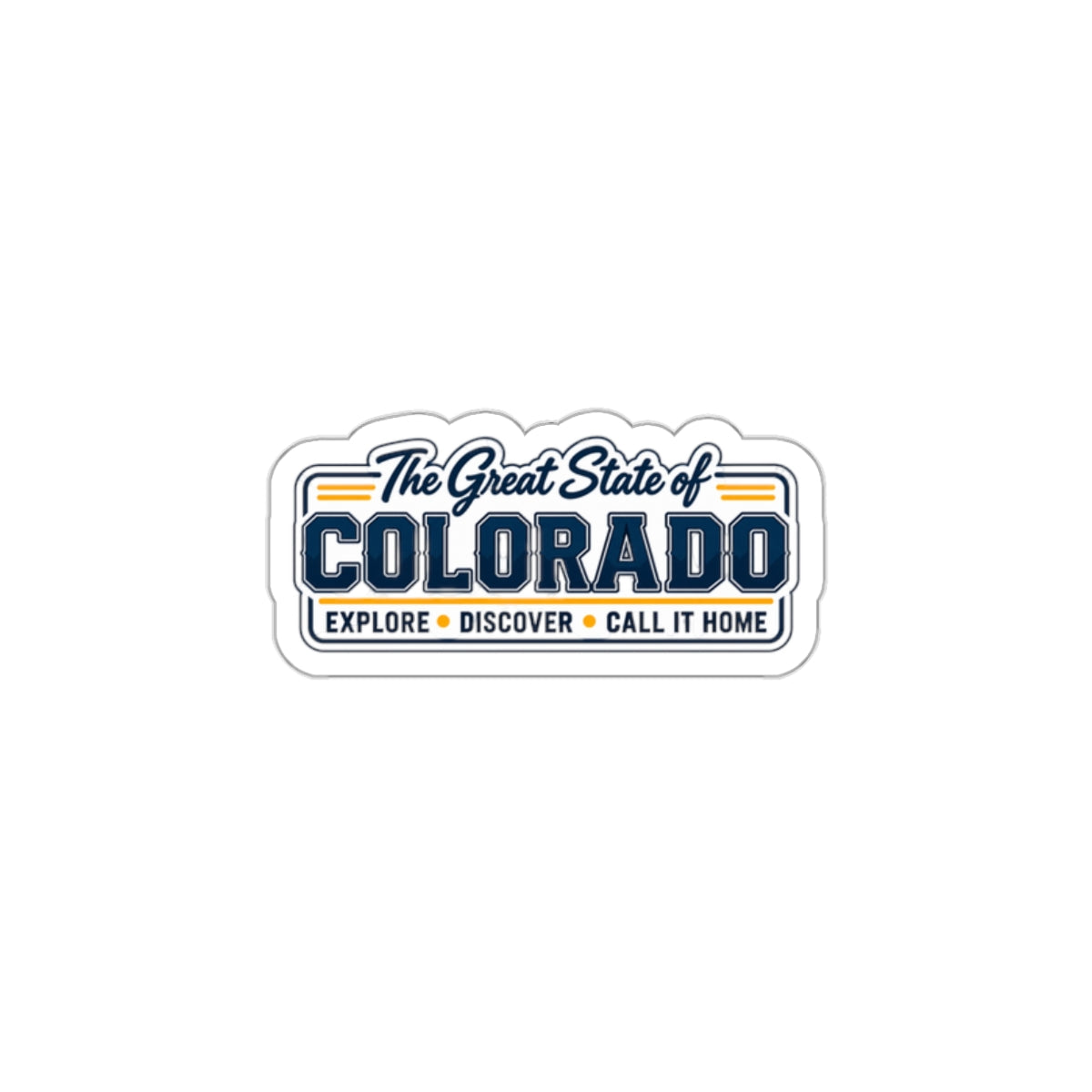 Vintage Colorado Die-Cut Sticker — "The Great State of Colorado" Travel & Adventure Decal