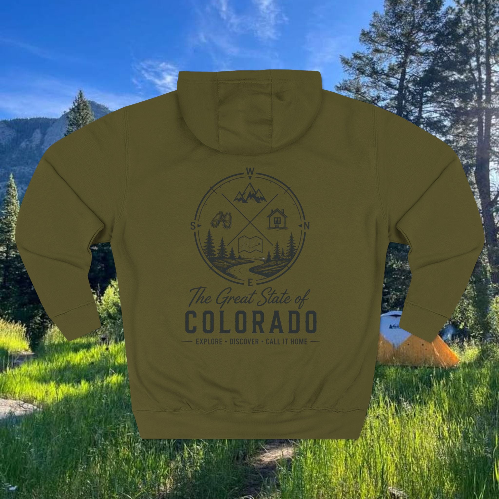 Heritage Colorado Adventure Hoodie — The Great State of Colorado Graphic