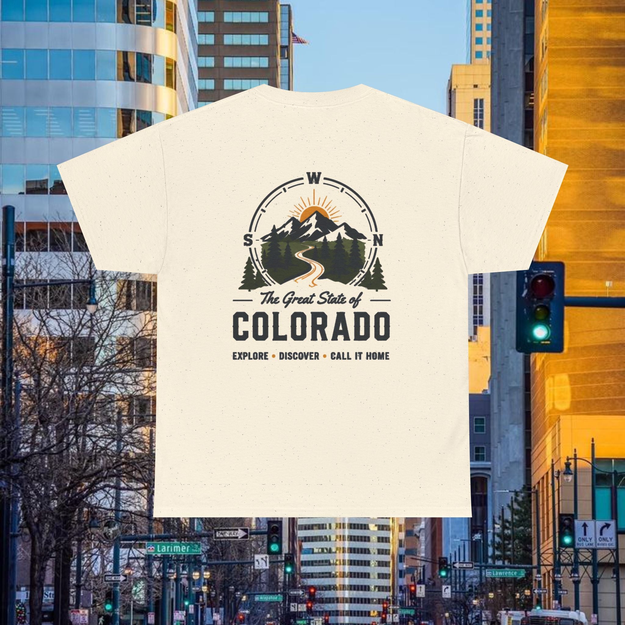 Compass back T-Shirt — The Great State of Colorado Graphic Tee