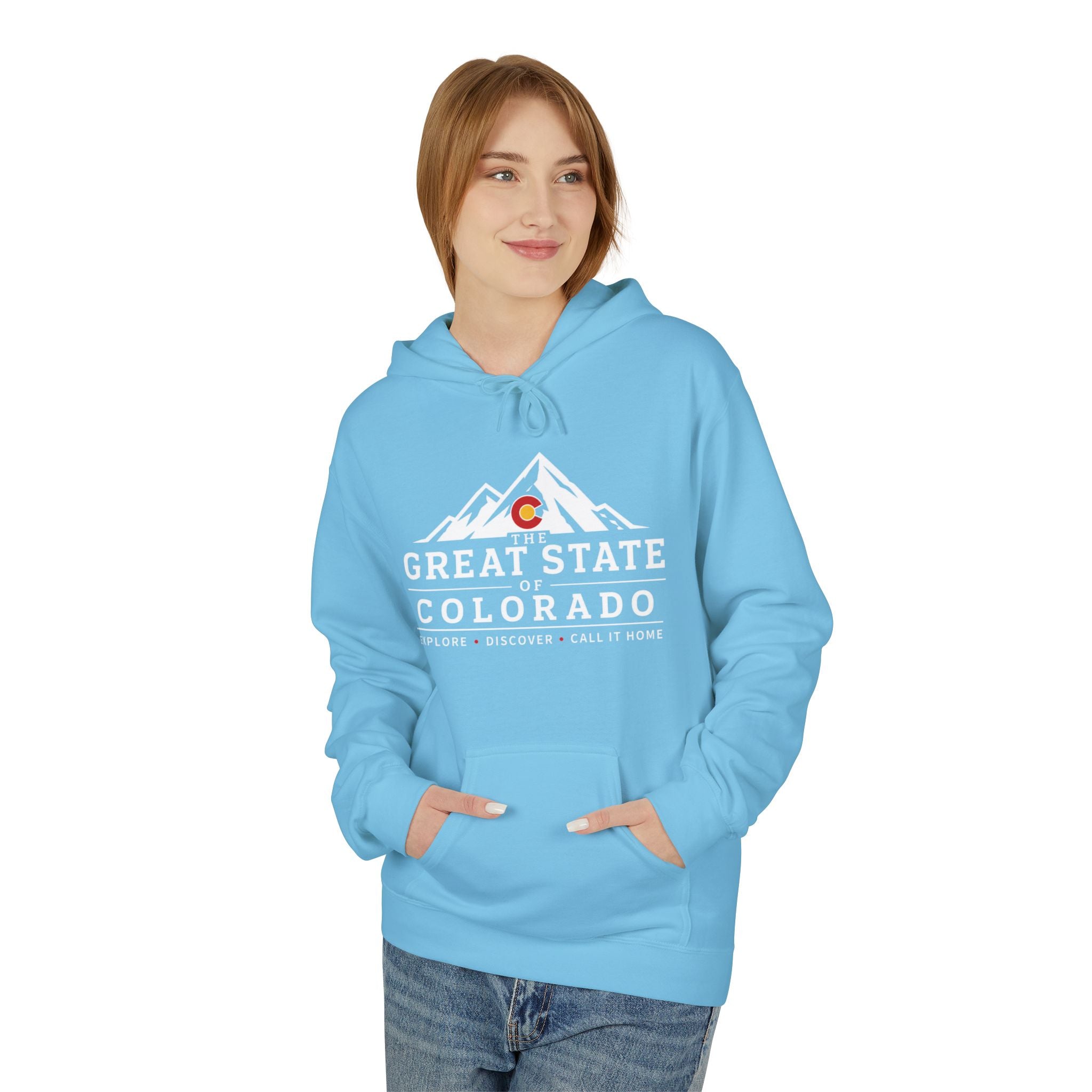 Classic Colorado Mountain Hoodie — "Great State  Of Colorado" Outdoor Adventure Pullover