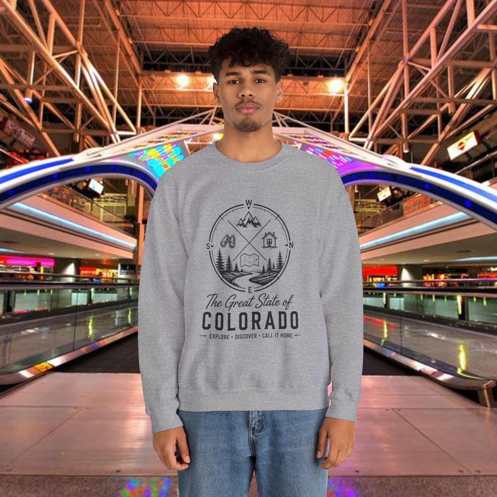 Heritage Colorado Crewneck Sweatshirt – The Great State of Colorado Graphic Pullover