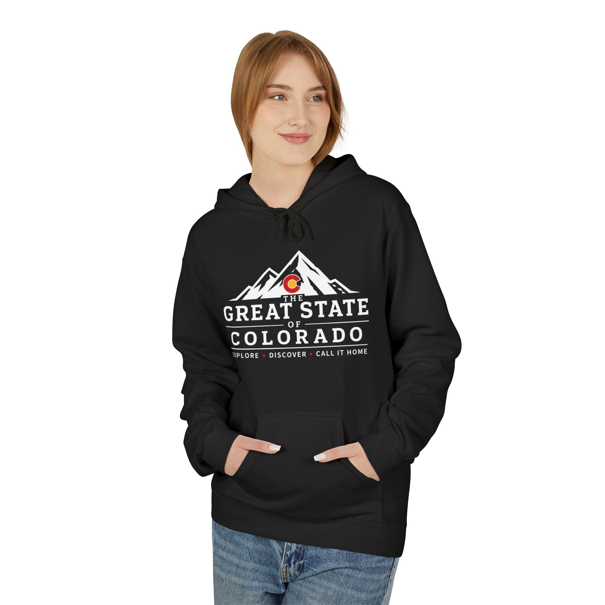 Classic Colorado Mountain Hoodie — "Great State  Of Colorado" Outdoor Adventure Pullover