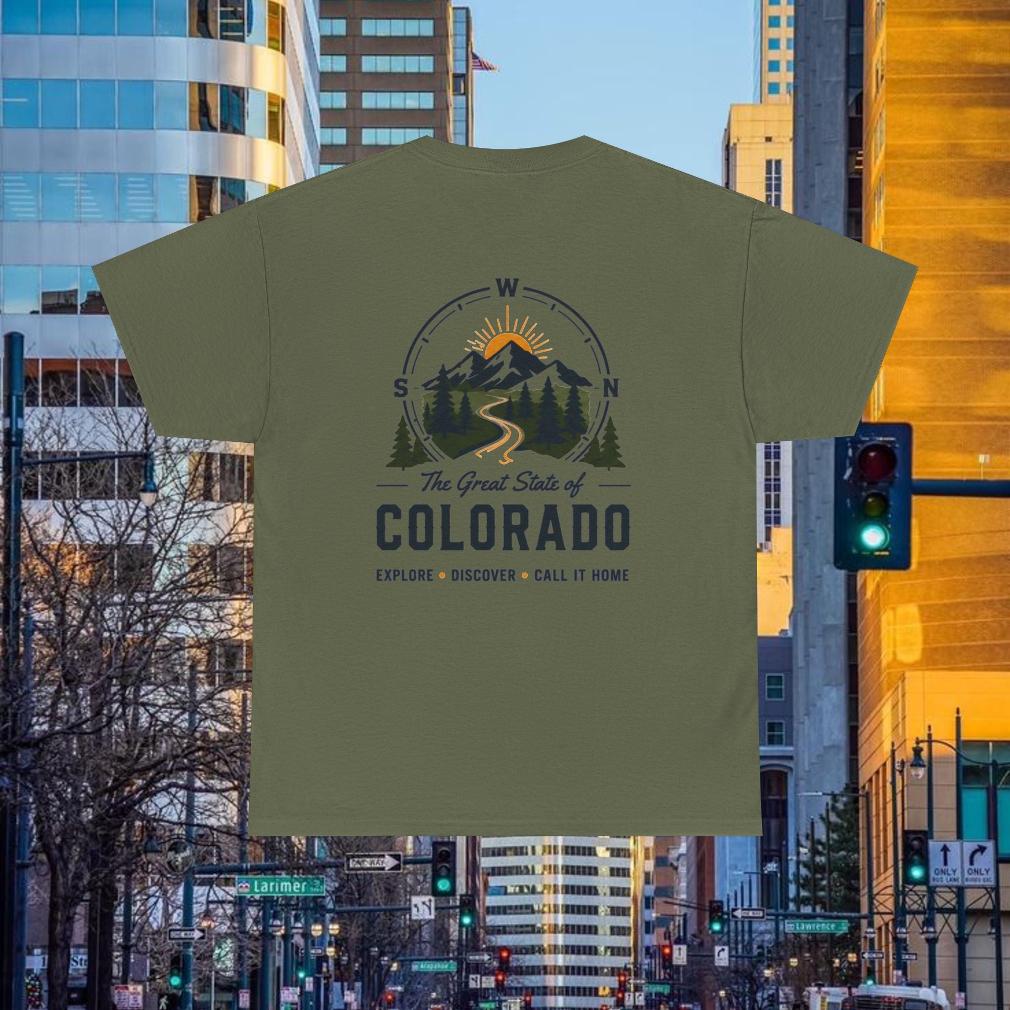 Compass back T-Shirt — The Great State of Colorado Graphic Tee