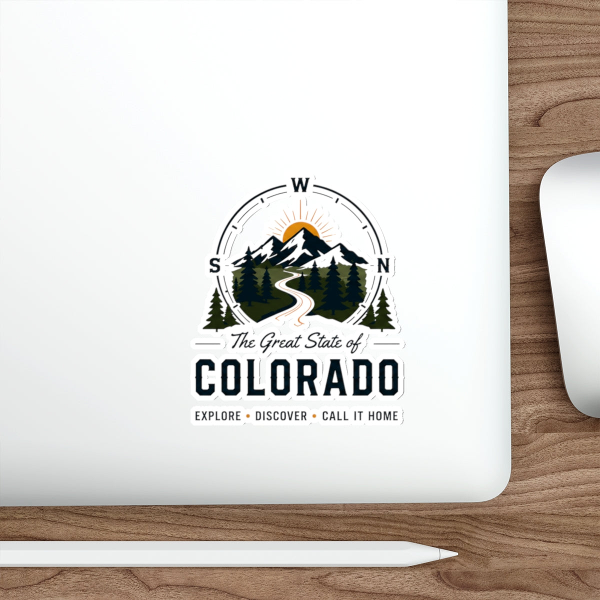 Compass Die-Cut Stickers The Great State Of Colorado