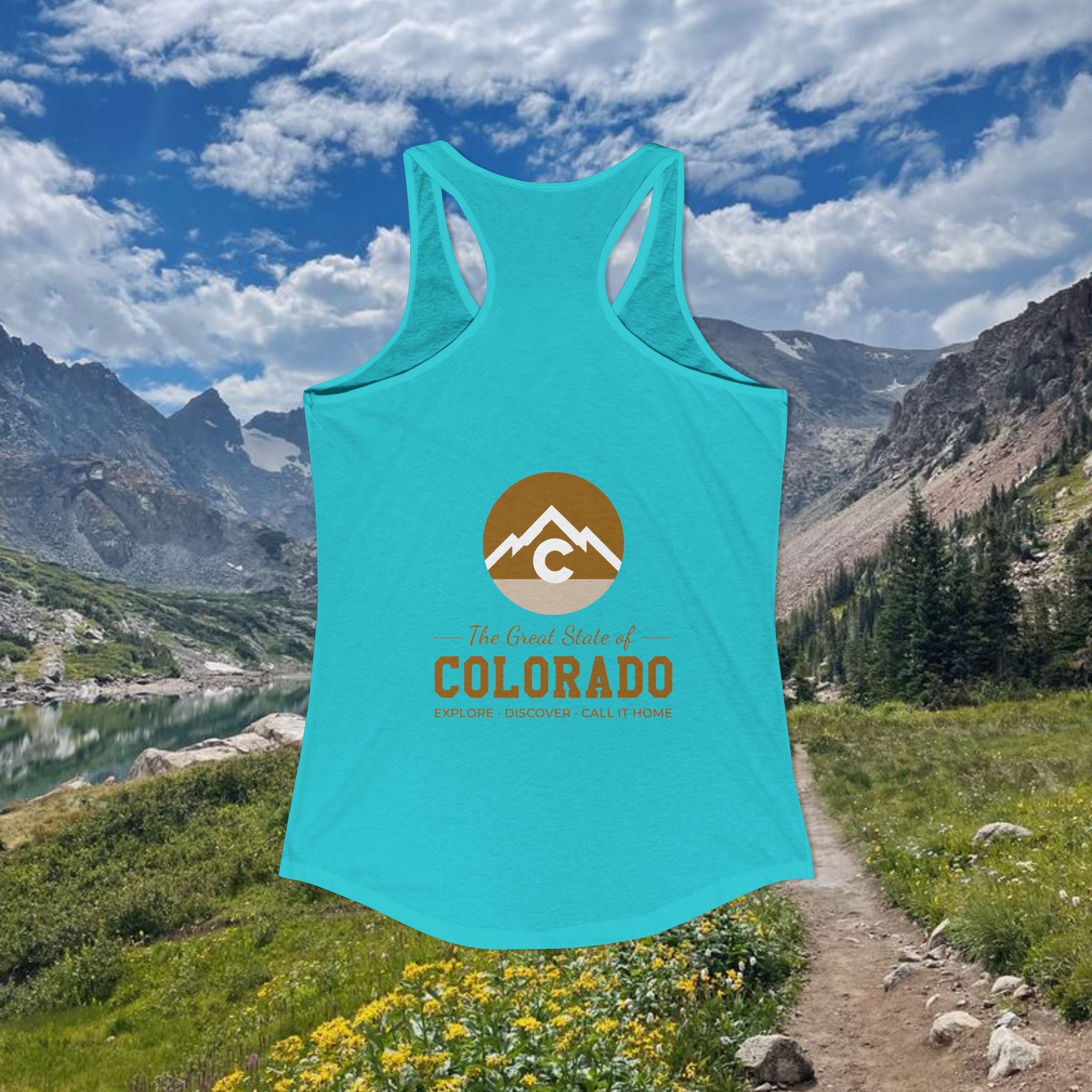 Modern F and B Gold Women's Ideal Racerback Tank