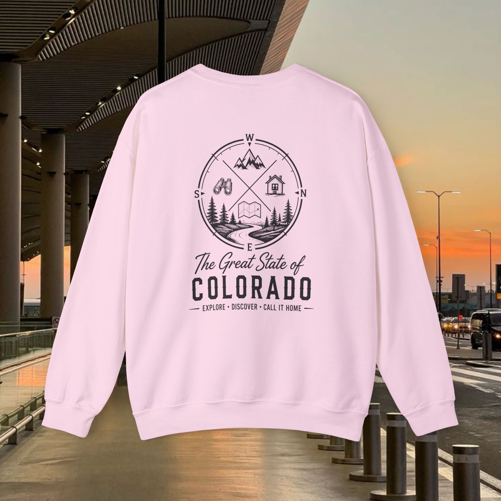 Heritage Back Colorado Crewneck Sweatshirt - The Great State of Colorado Outdoor Graphic