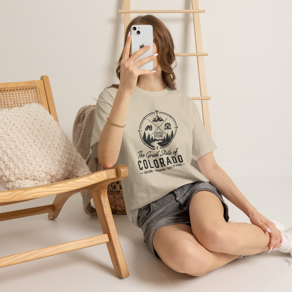 Heritage Front T-Shirt — The Great State of Colorado Explorer Tee