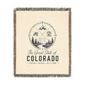 Colorado Adventure Woven Blanket — Mountain Cabin Travel Throw