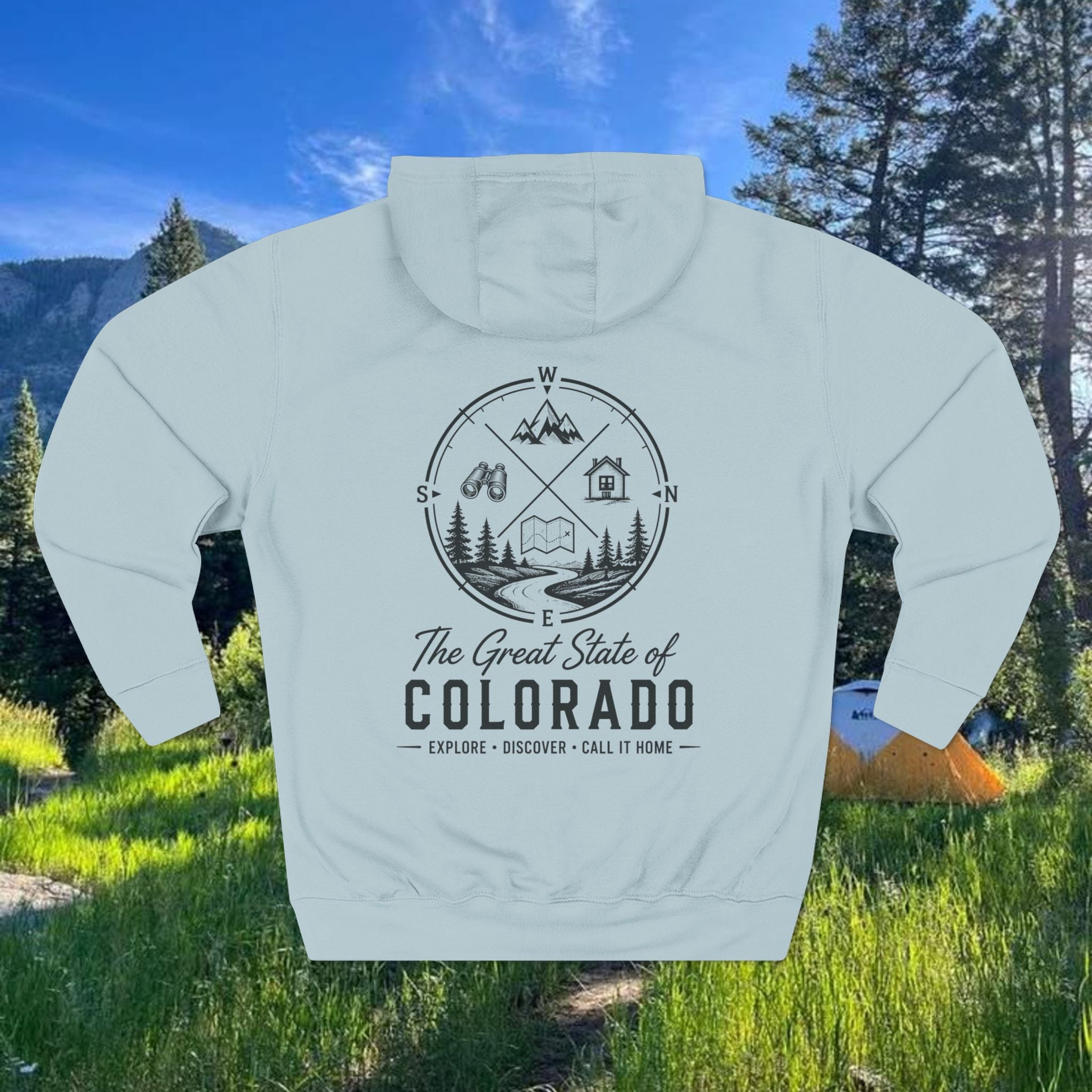 Heritage Colorado Adventure Hoodie — The Great State of Colorado Graphic