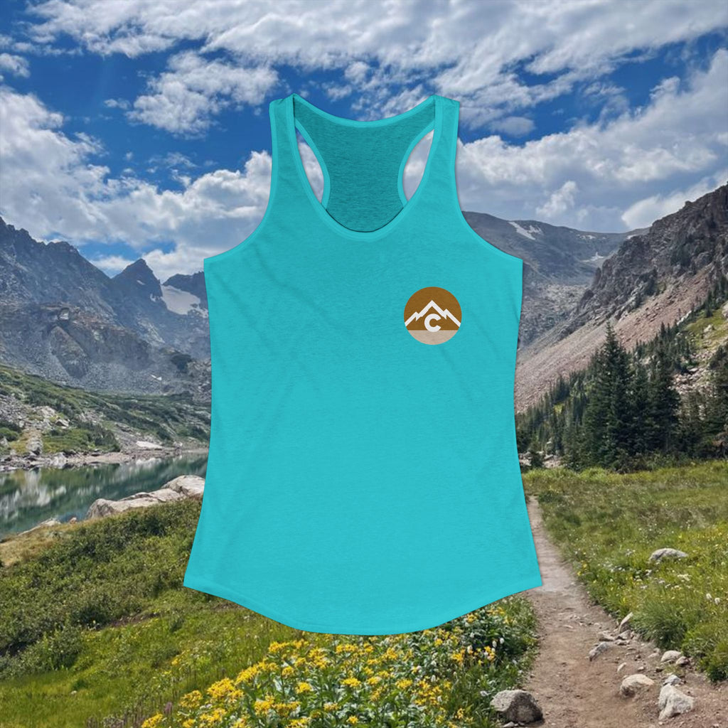 Modern F and B Gold Women's Ideal Racerback Tank