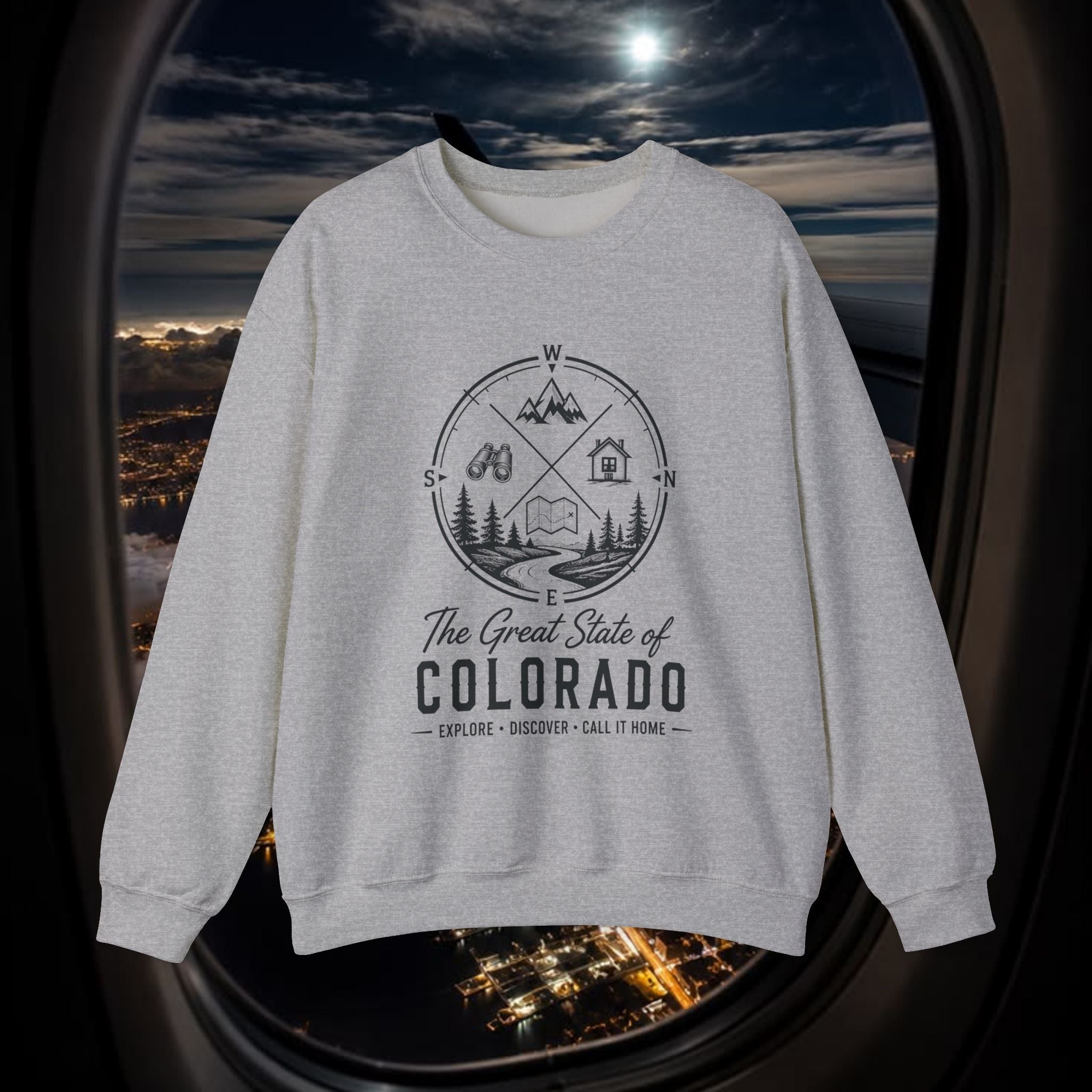 Heritage Colorado Crewneck Sweatshirt – The Great State of Colorado Graphic Pullover