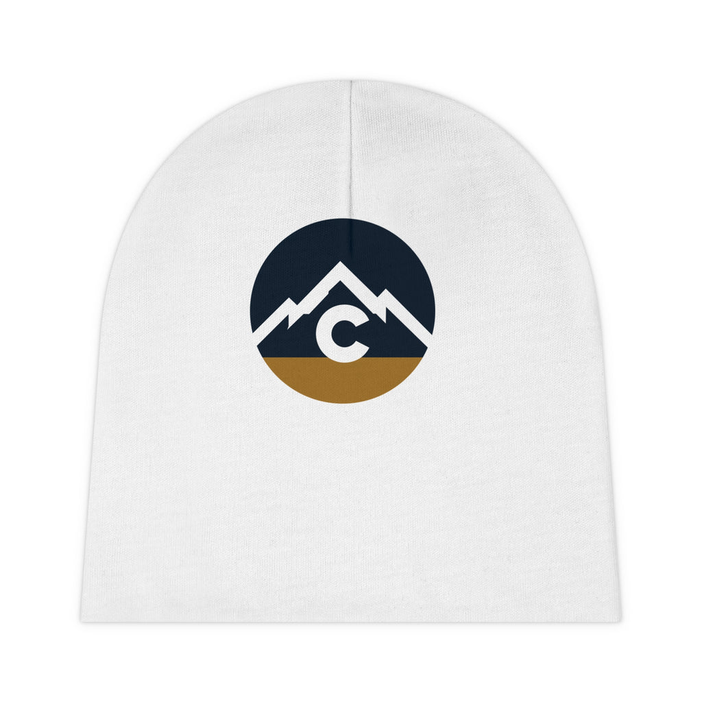 Colorado Baby Mountain Logo Baby Beanie – Retro Brown Outdoor Infant Hat