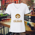 Modern Colorado Mountains V-Neck Tee — The Rocky State Graphic