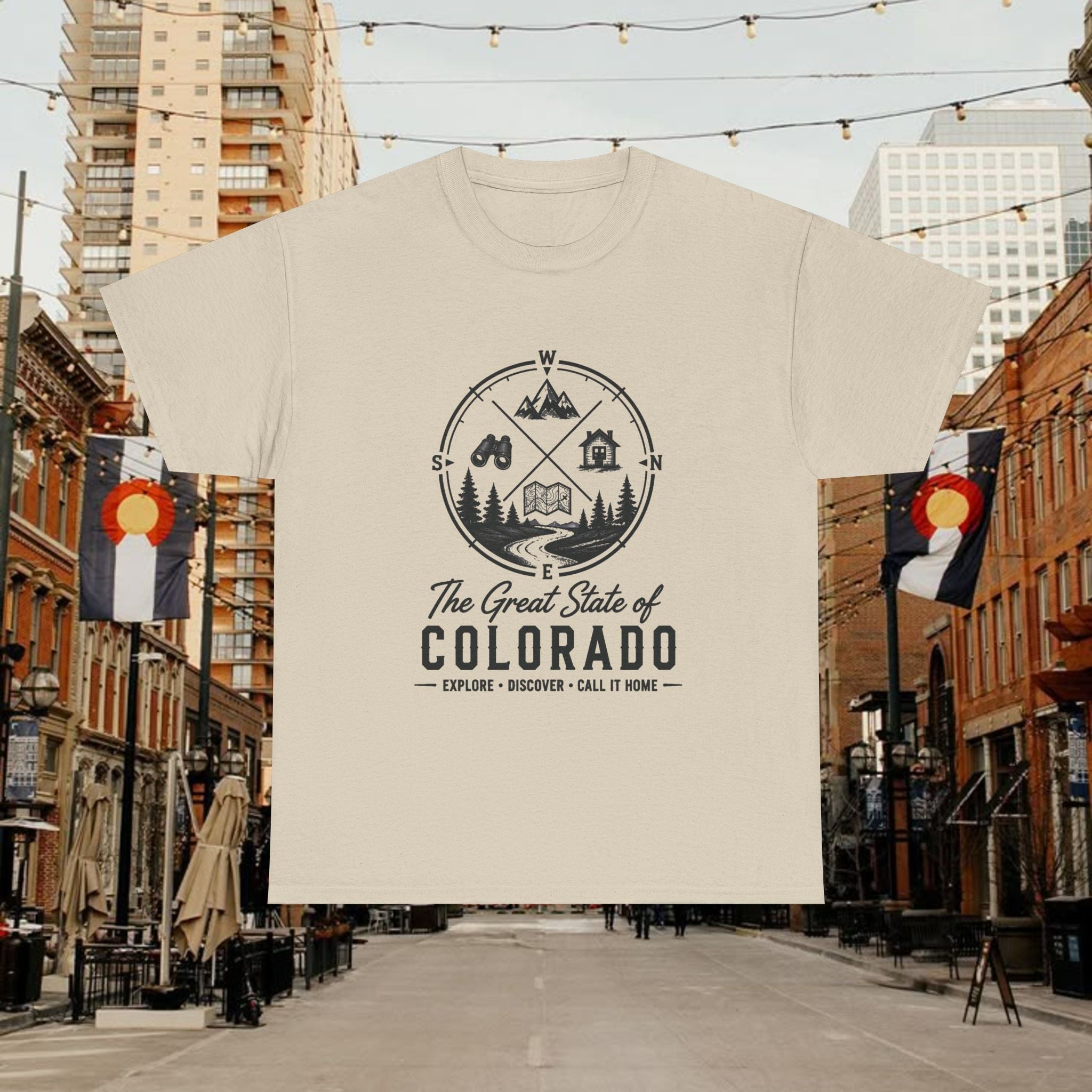 Heritage Front T-Shirt — The Great State of Colorado Explorer Tee