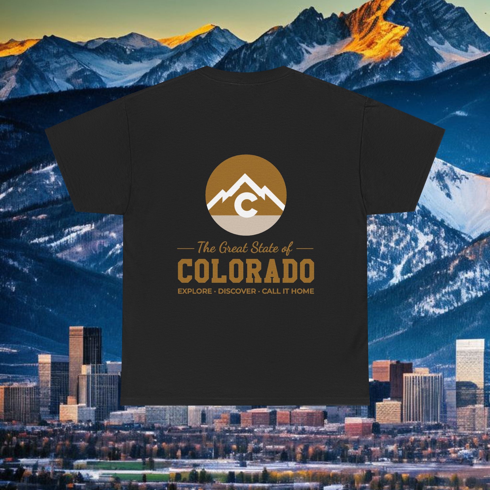 Modern - Gold Logo Front and Back Design- T-Shirt