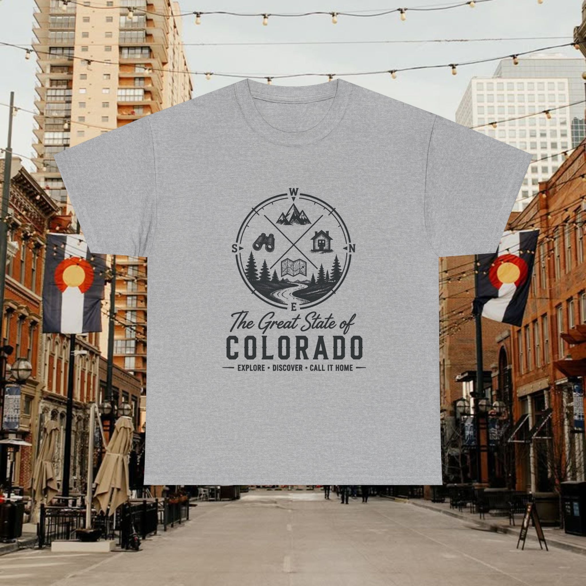 Heritage Front T-Shirt — The Great State of Colorado Explorer Tee