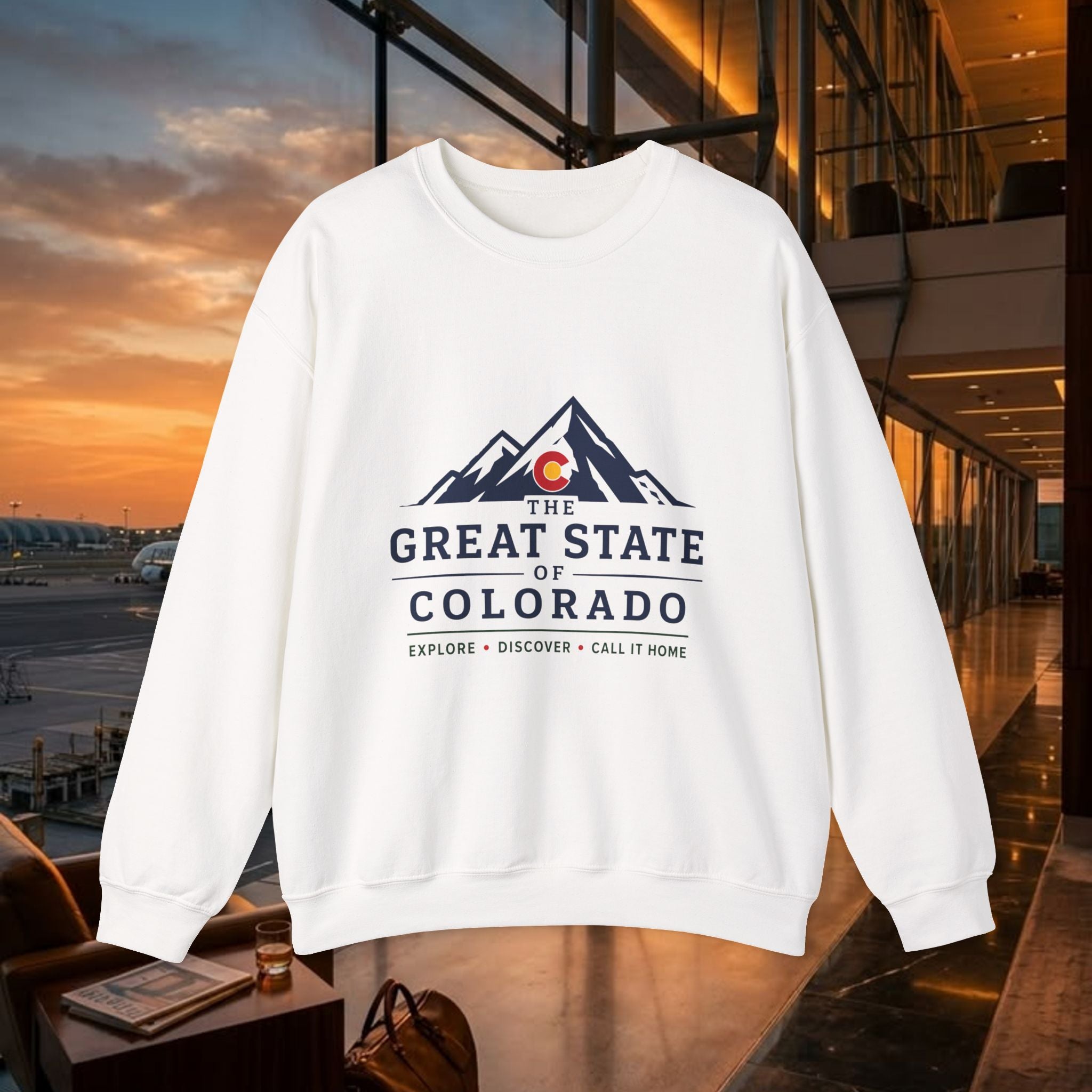 Classic Colorado Mountain Crewneck Sweatshirt – "The Great State of Colorado"