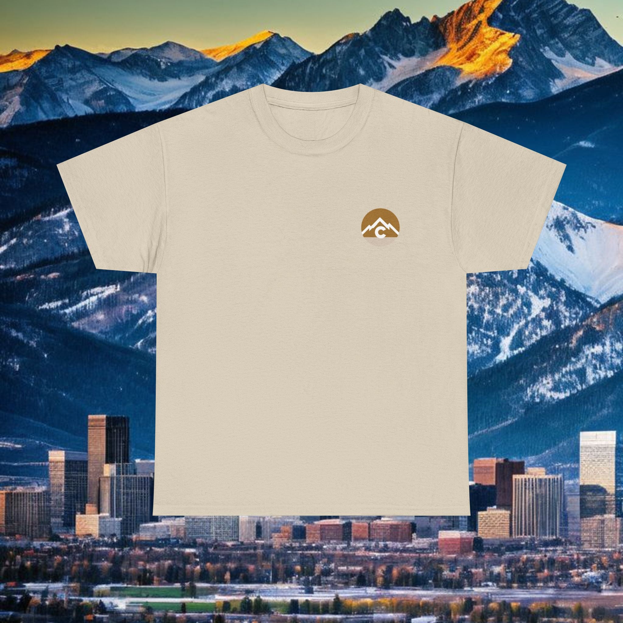 Modern - Gold Logo Front and Back Design- T-Shirt