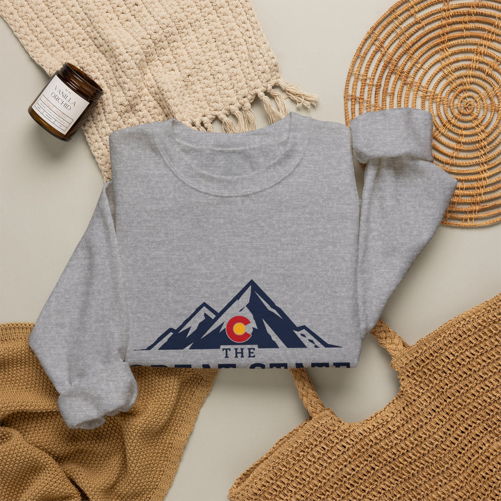 Classic Colorado Mountain Crewneck Sweatshirt – "The Great State of Colorado"