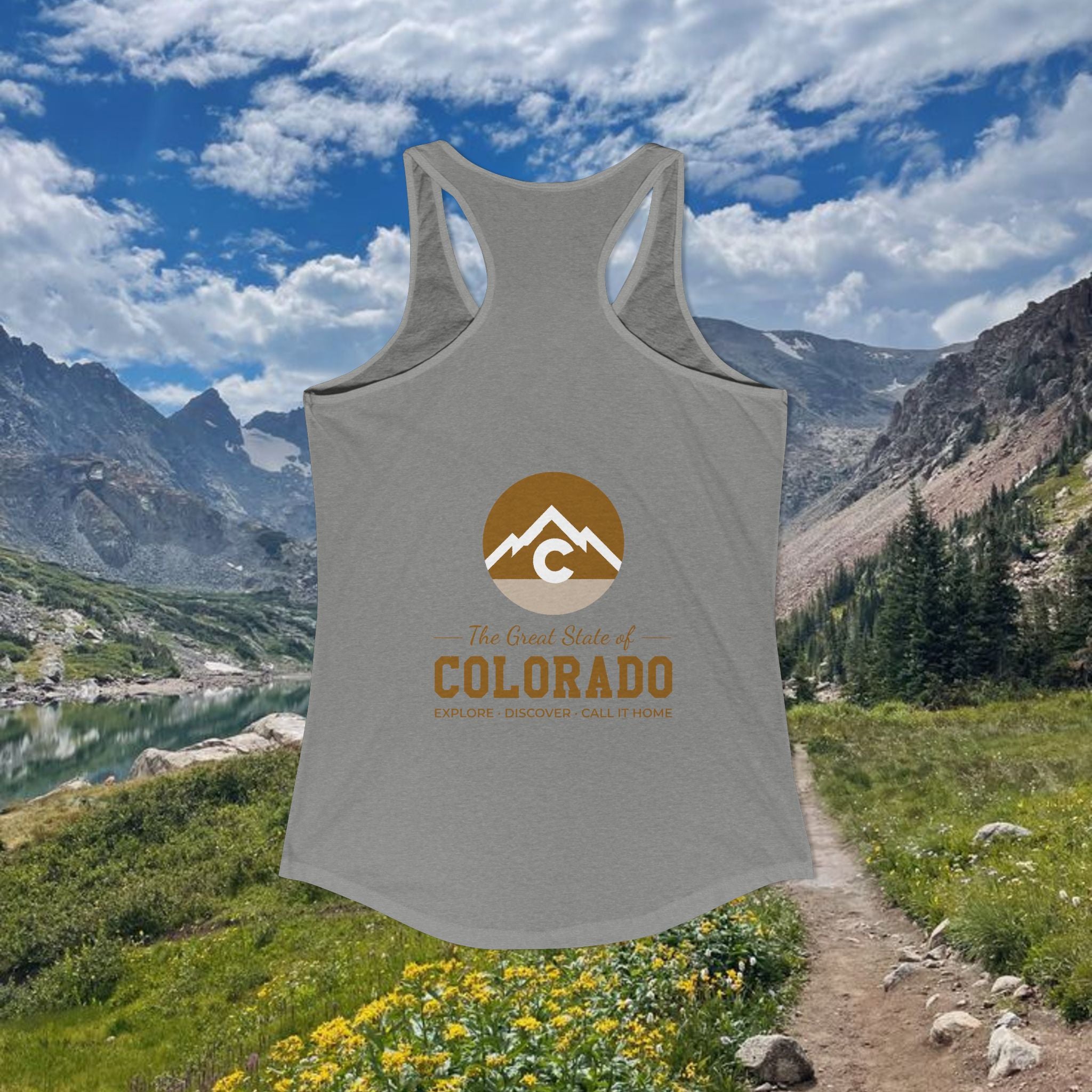 Modern F and B Gold Women's Ideal Racerback Tank