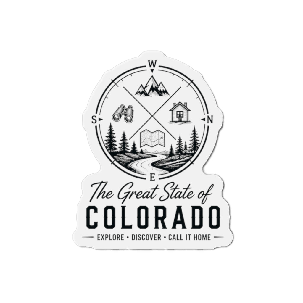Colorado Die-Cut Magnet — The Great State of Colorado Adventure Compass