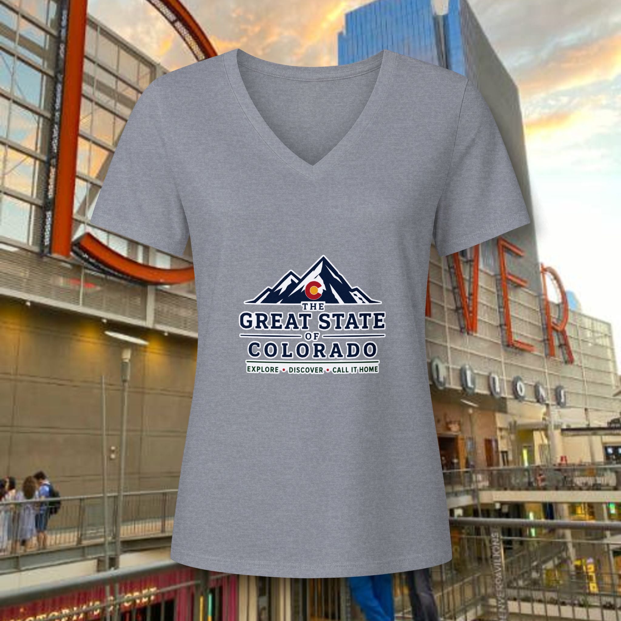 Classic Women's Relaxed Heather CVC V-Neck Tee