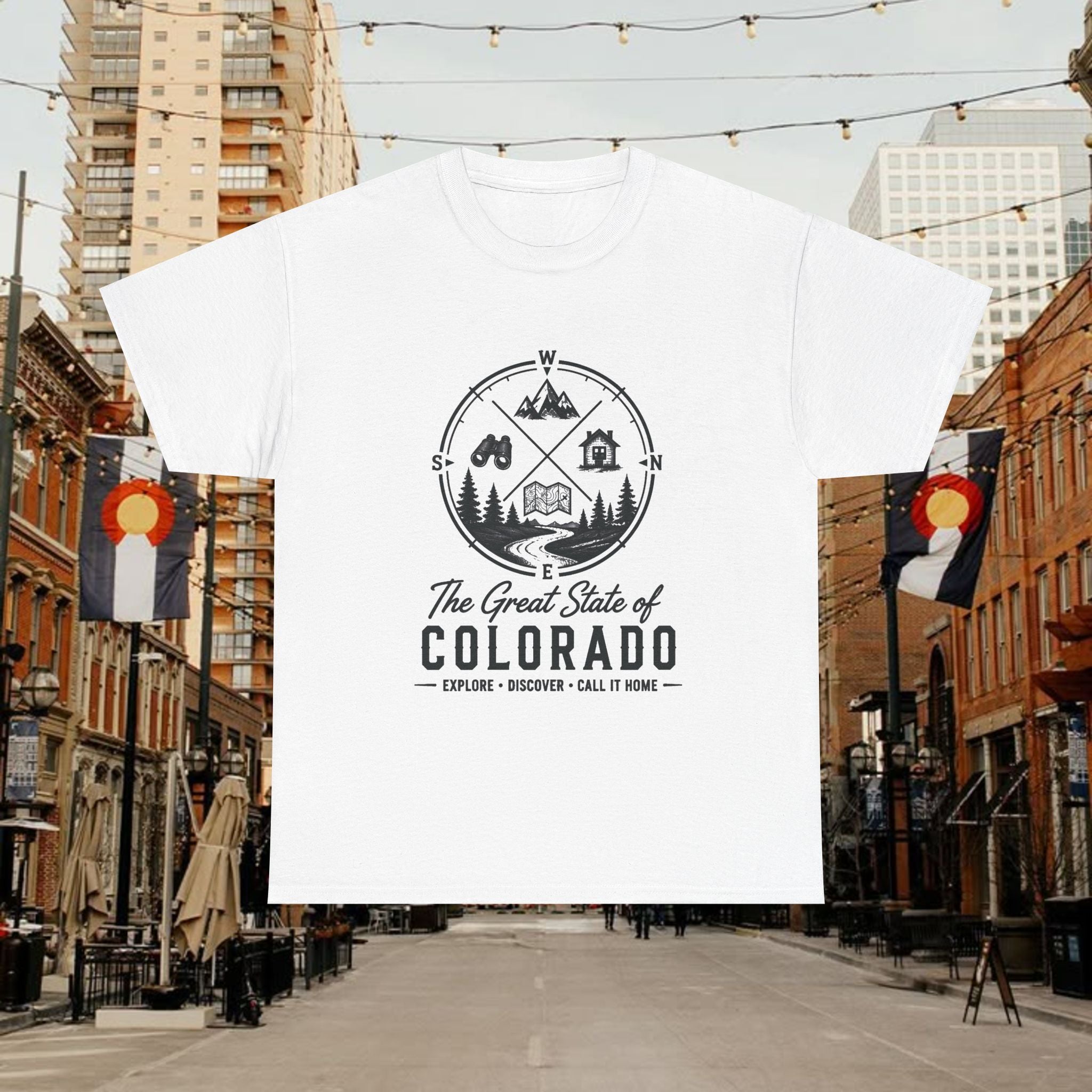 Heritage Front T-Shirt — The Great State of Colorado Explorer Tee