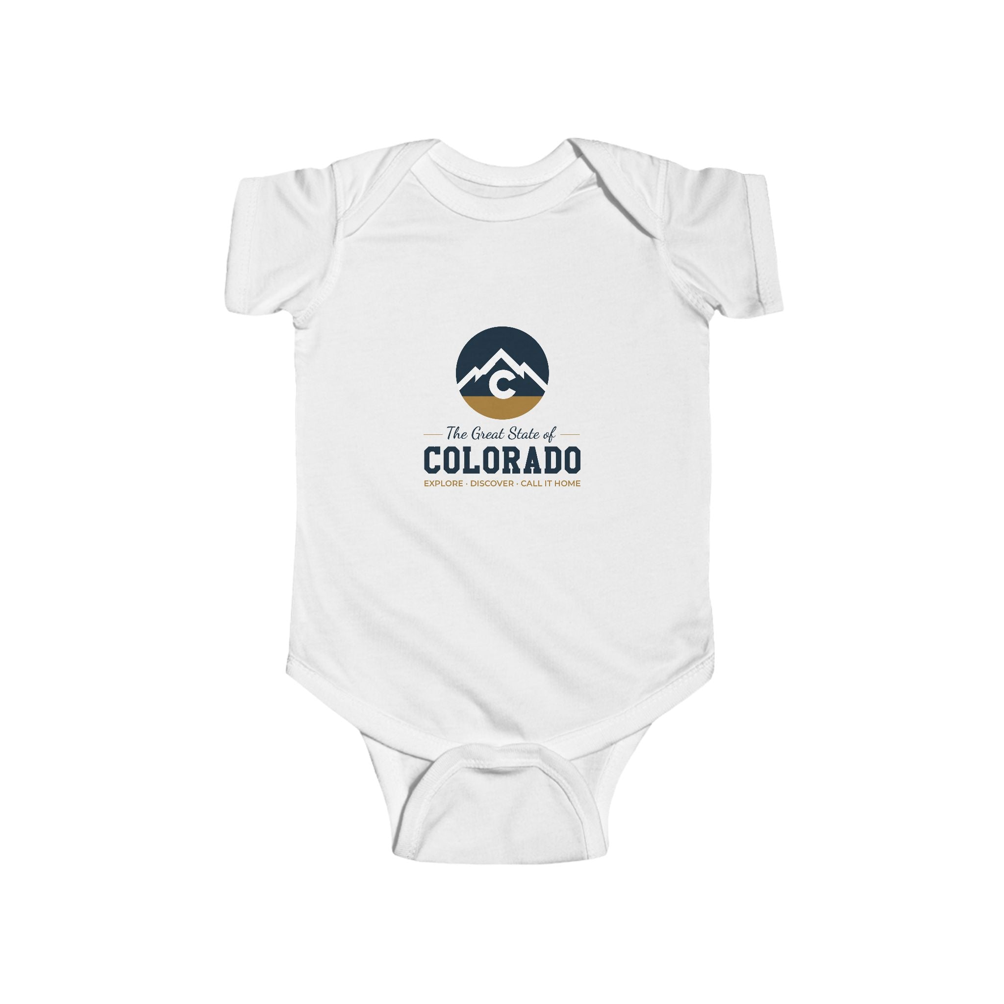 Colorado Mountain Baby Bodysuit – 'The Rocky State of Colorado' Infant Onesie