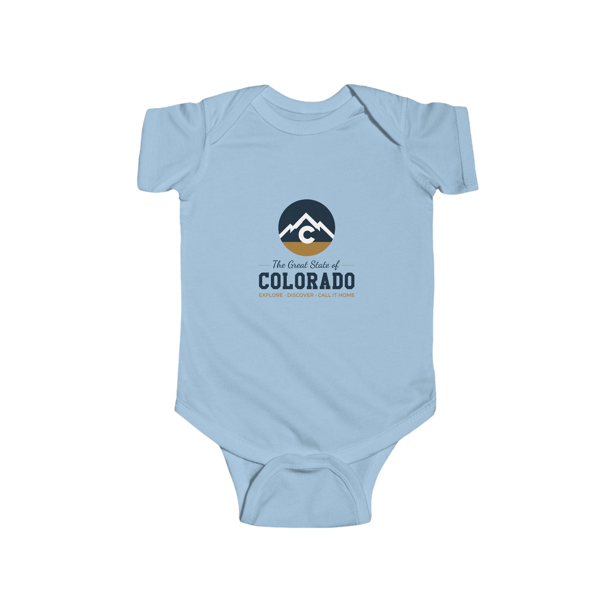 Colorado Mountain Baby Bodysuit – 'The Rocky State of Colorado' Infant Onesie