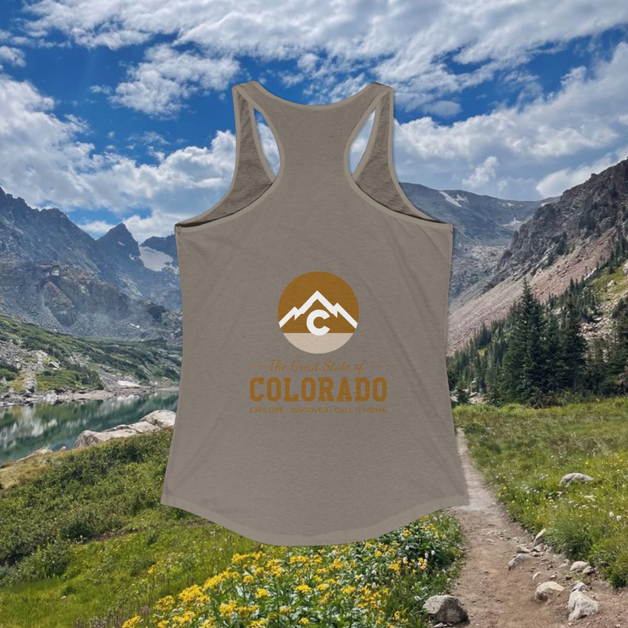 Modern F and B Gold Women's Ideal Racerback Tank