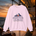 Classic Colorado Mountain Crewneck Sweatshirt – "The Great State of Colorado"