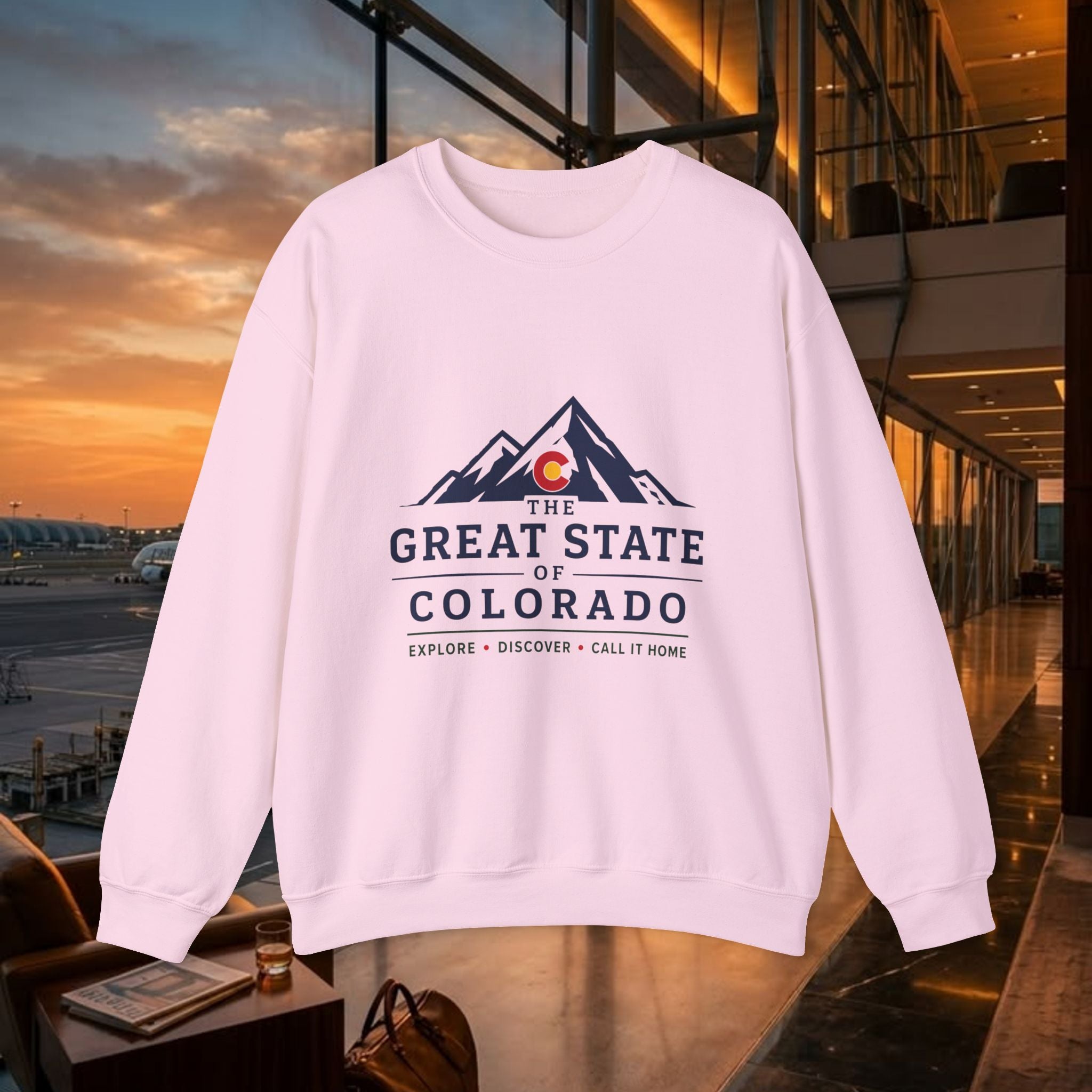 Classic Colorado Mountain Crewneck Sweatshirt – "The Great State of Colorado"