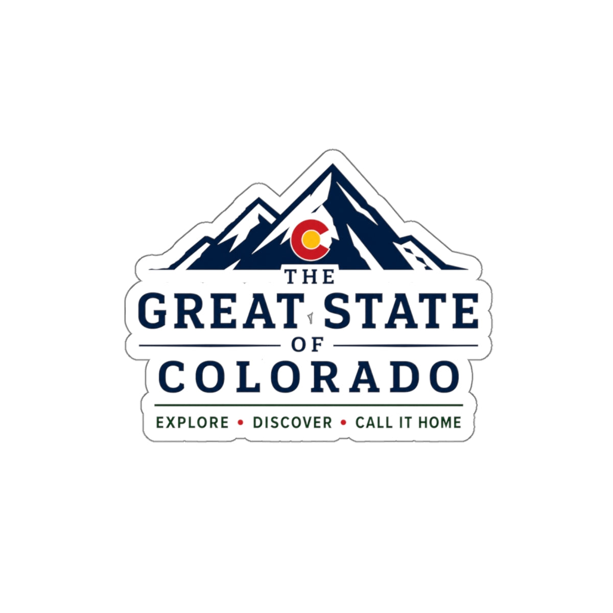 Classic Die-Cut Stickers The Great State Of Colorado