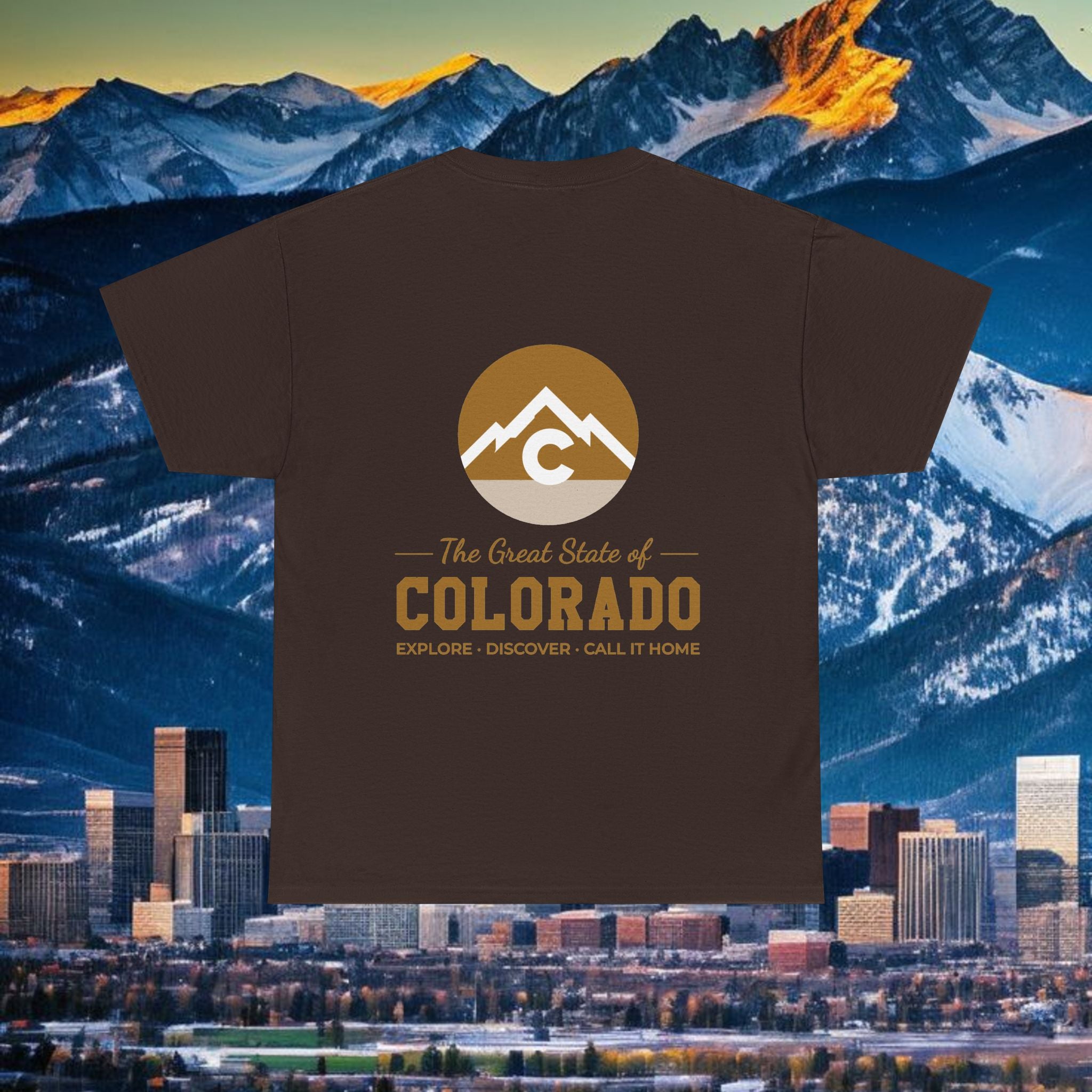 Modern - Gold Logo Front and Back Design- T-Shirt