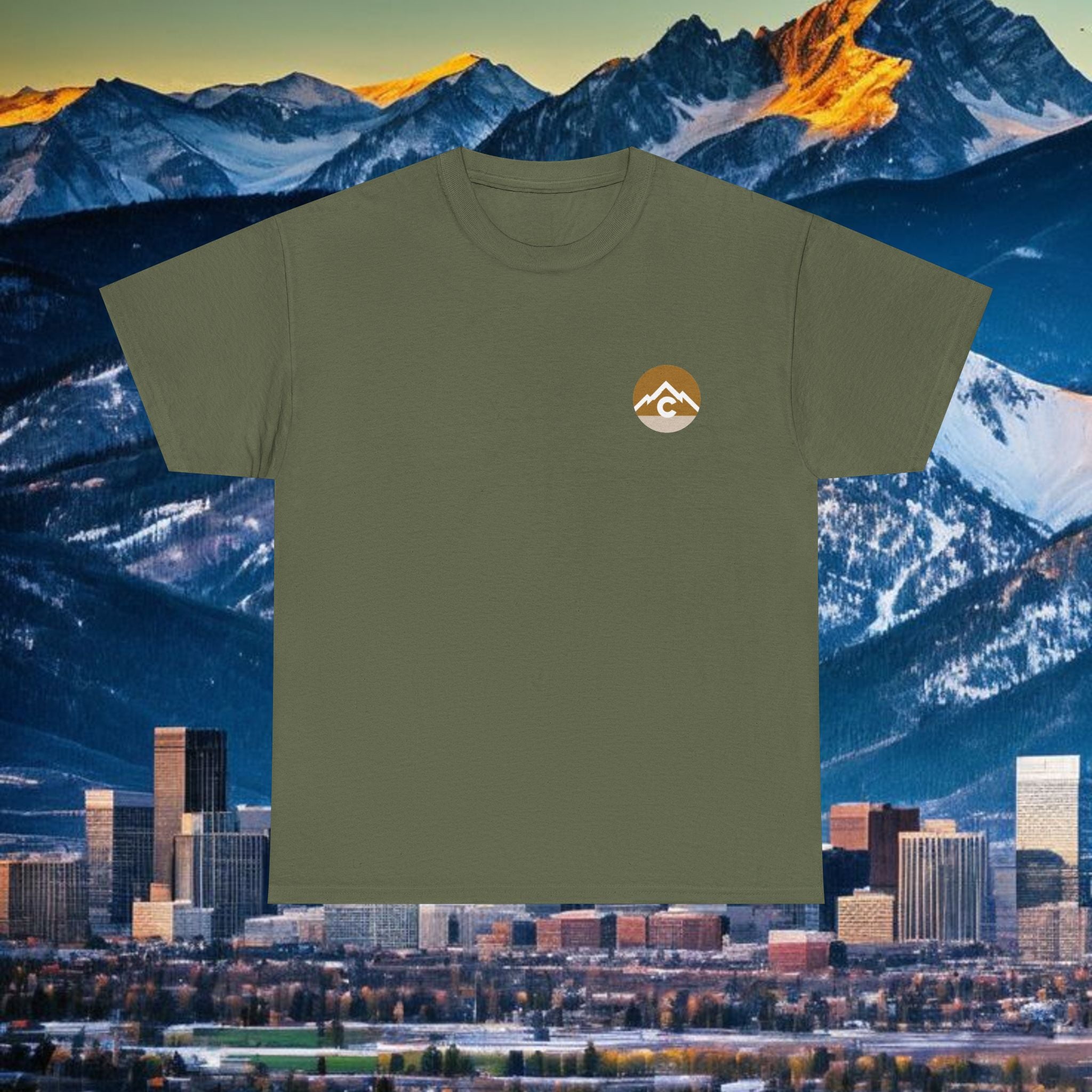 Modern - Gold Logo Front and Back Design- T-Shirt