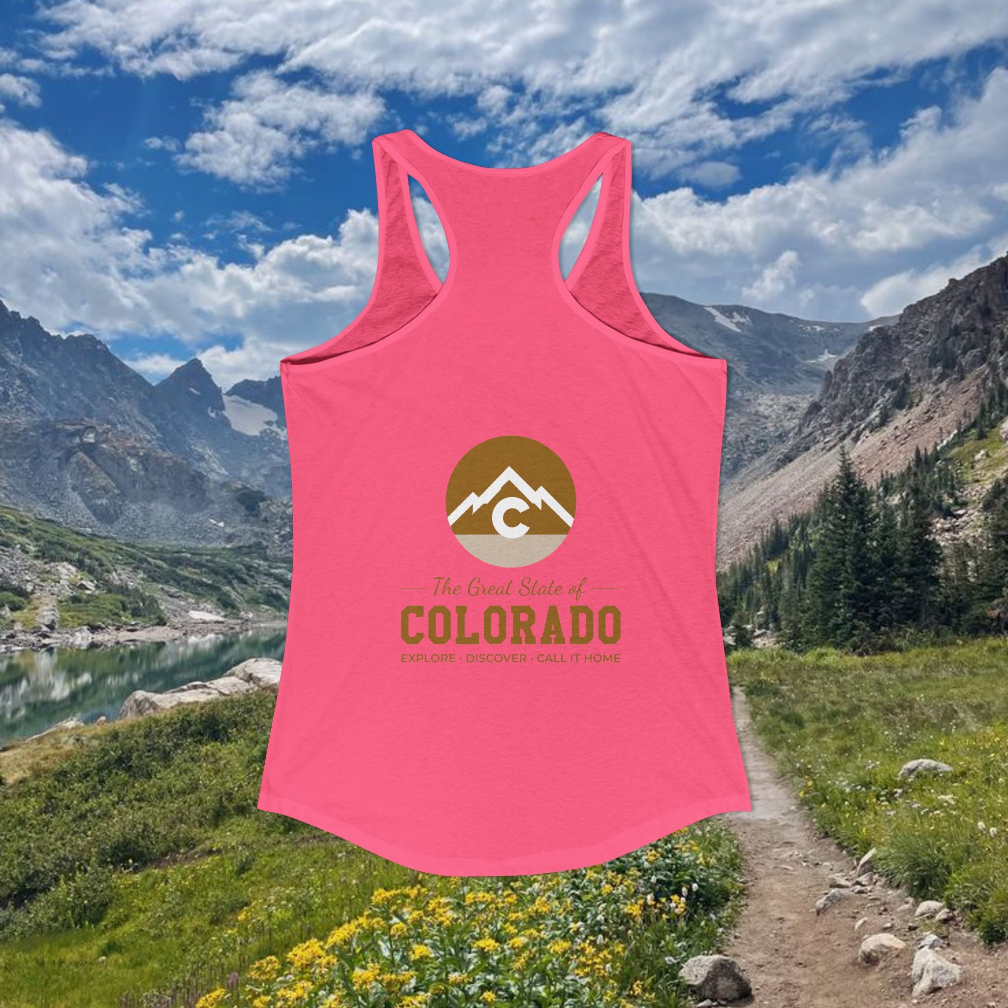 Modern F and B Gold Women's Ideal Racerback Tank