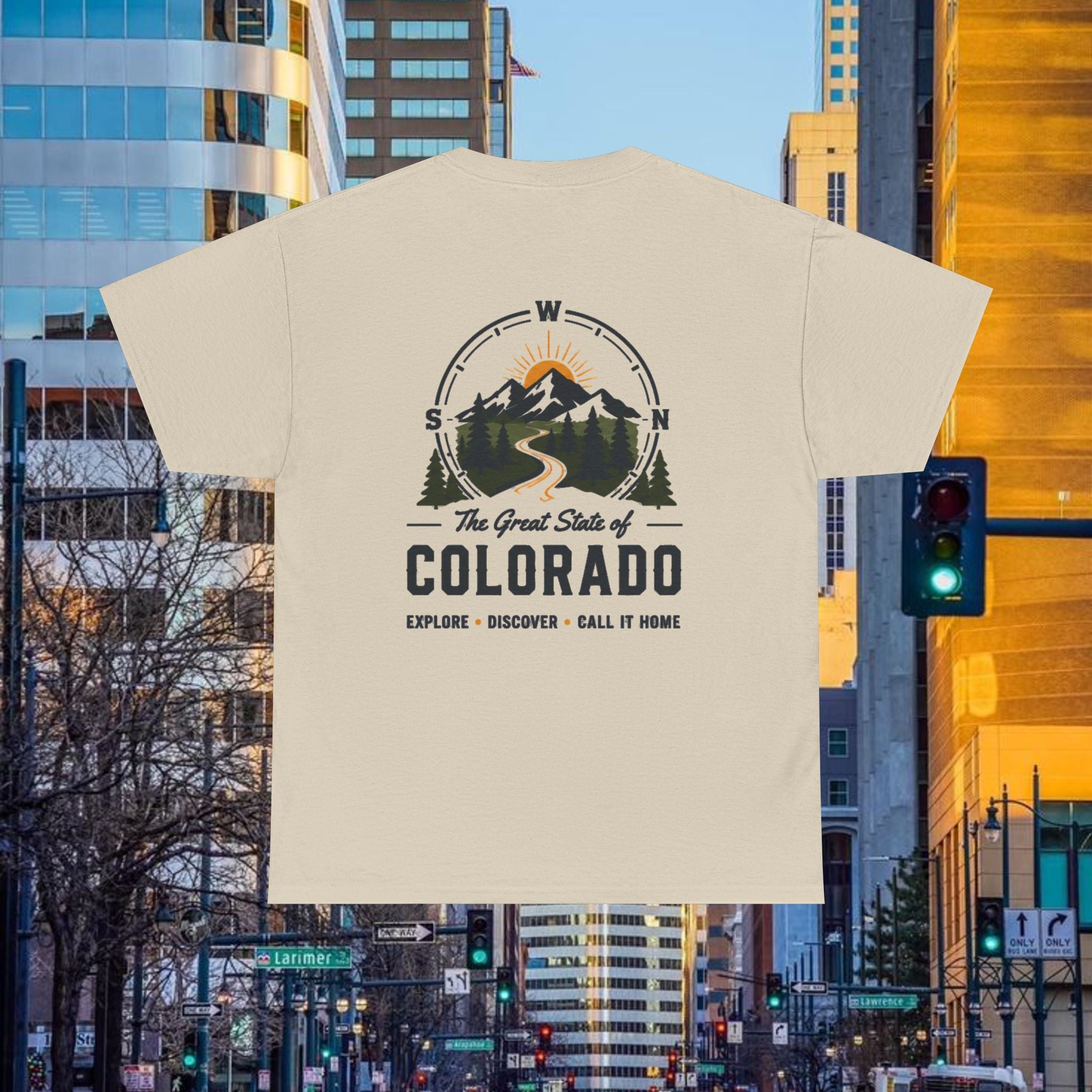 Compass back T-Shirt — The Great State of Colorado Graphic Tee