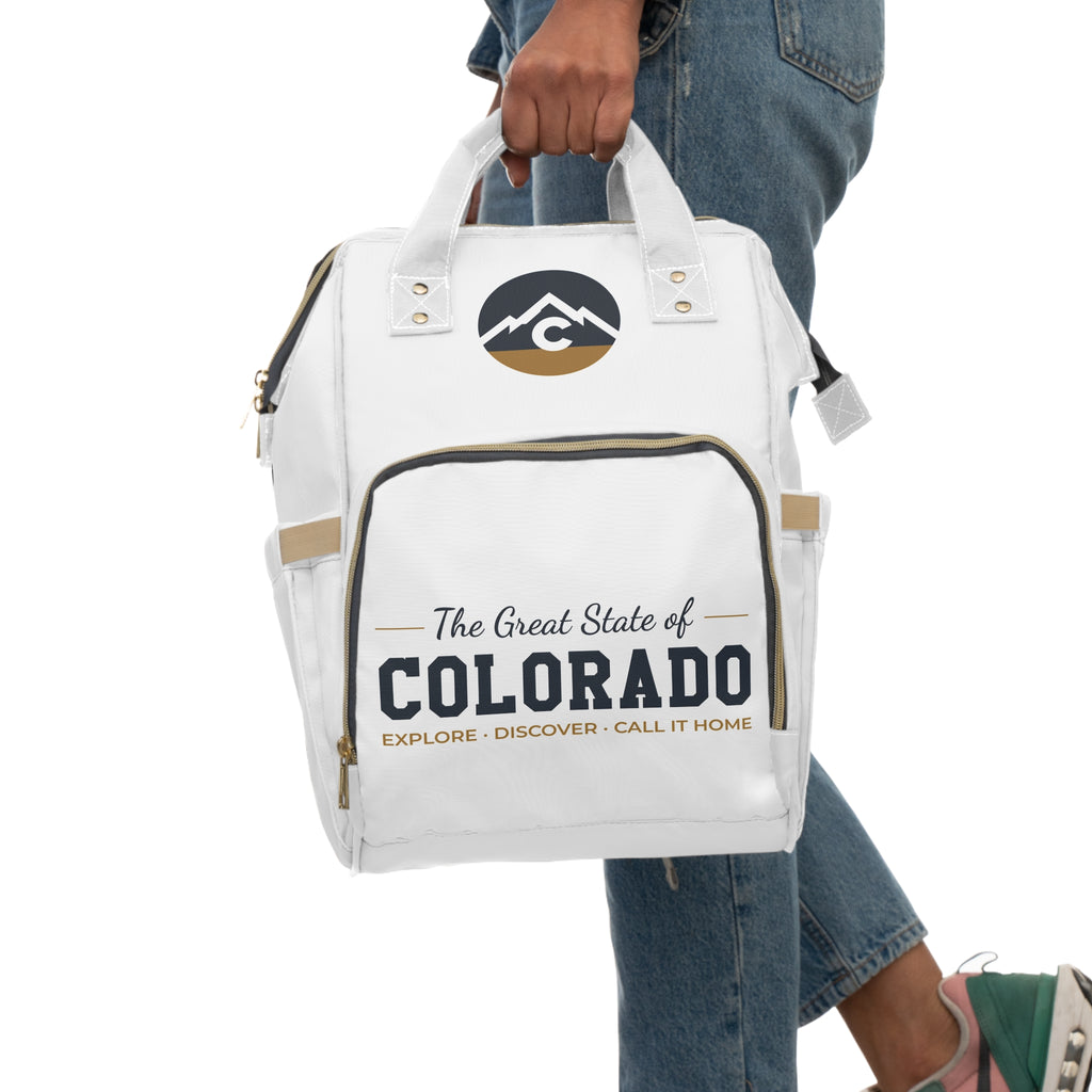 Baby Collection Colorado Mountain Logo Diaper Backpack — Multifunctional Baby Travel Bag